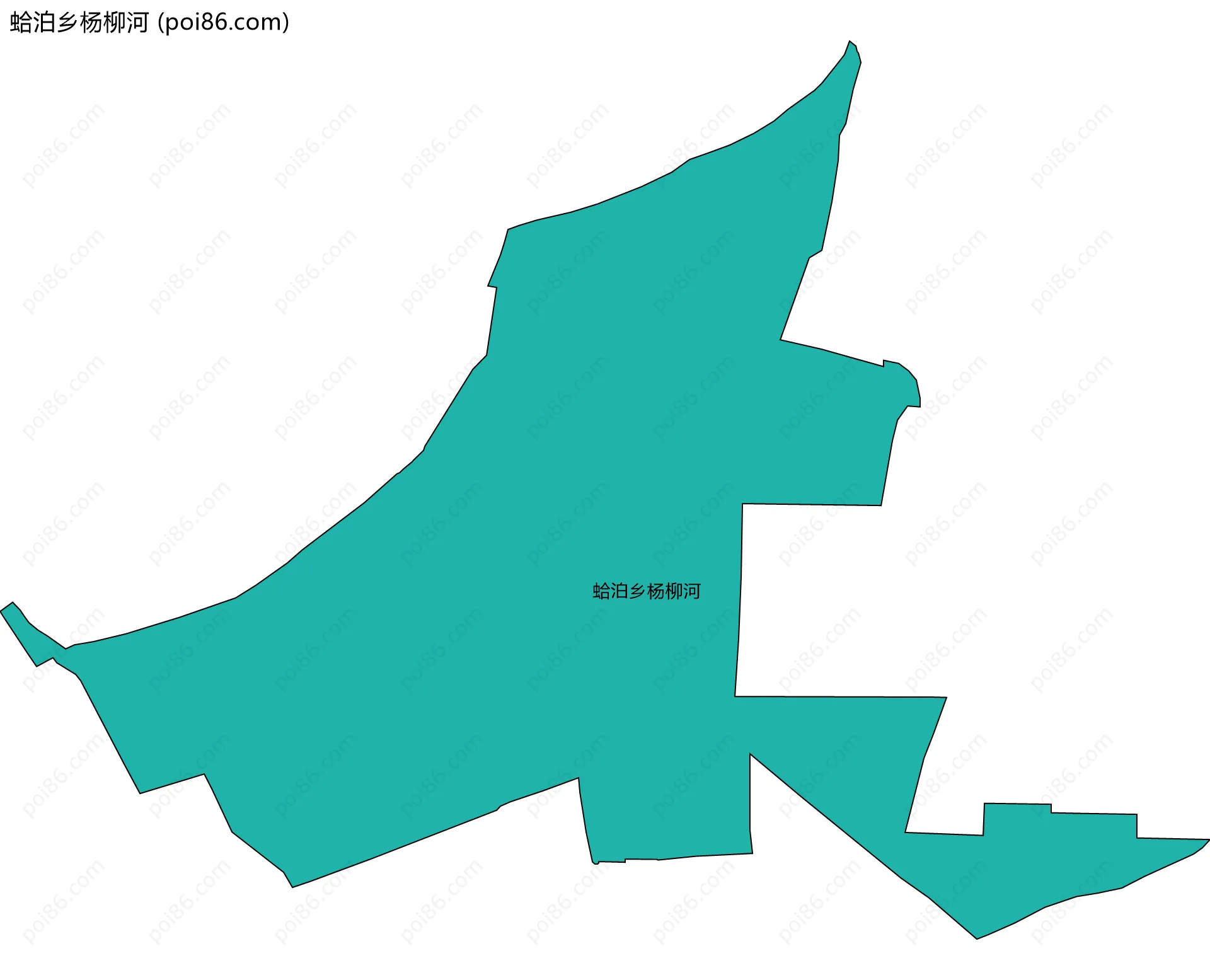蛤泊乡杨柳河边界地图