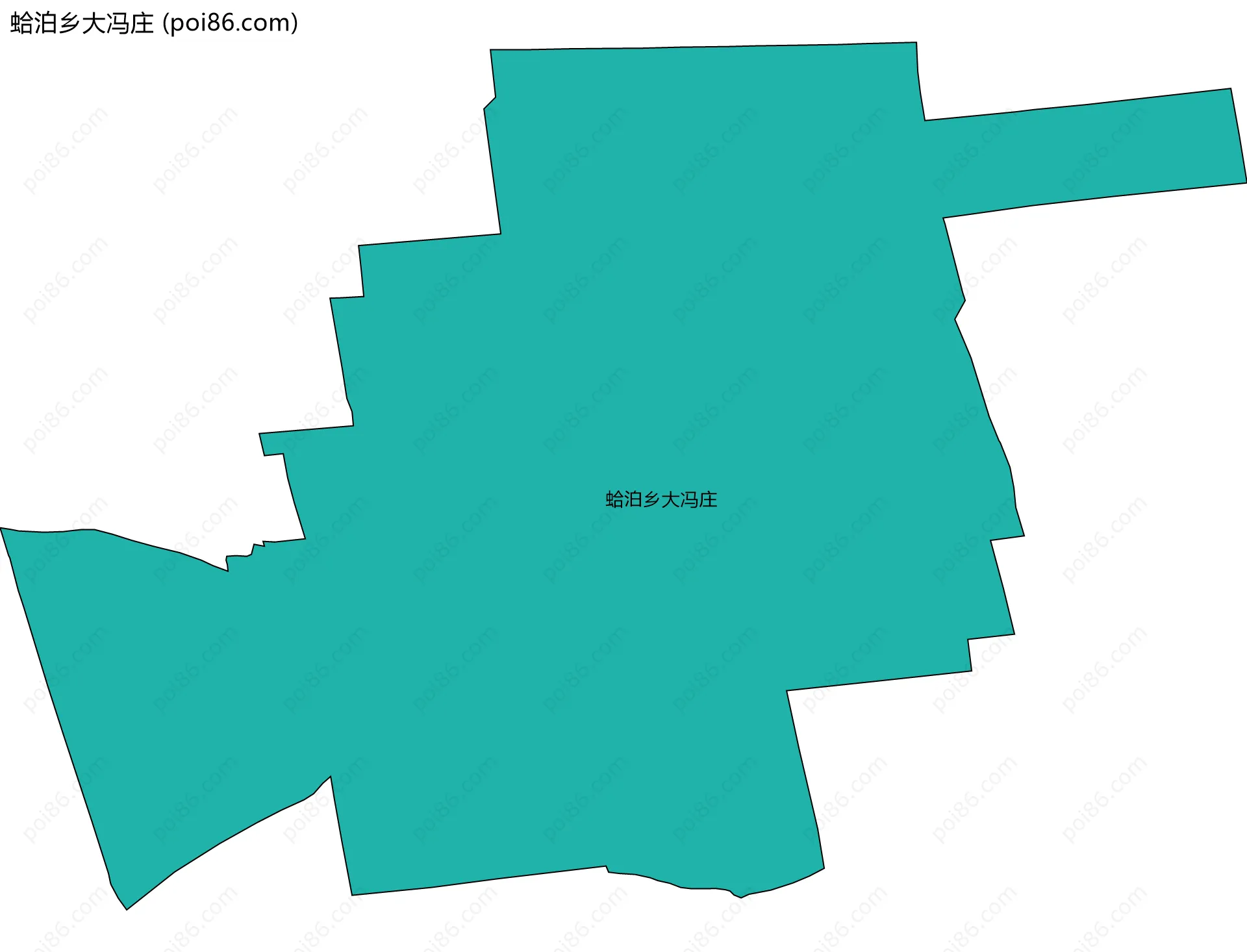 蛤泊乡大冯庄边界地图
