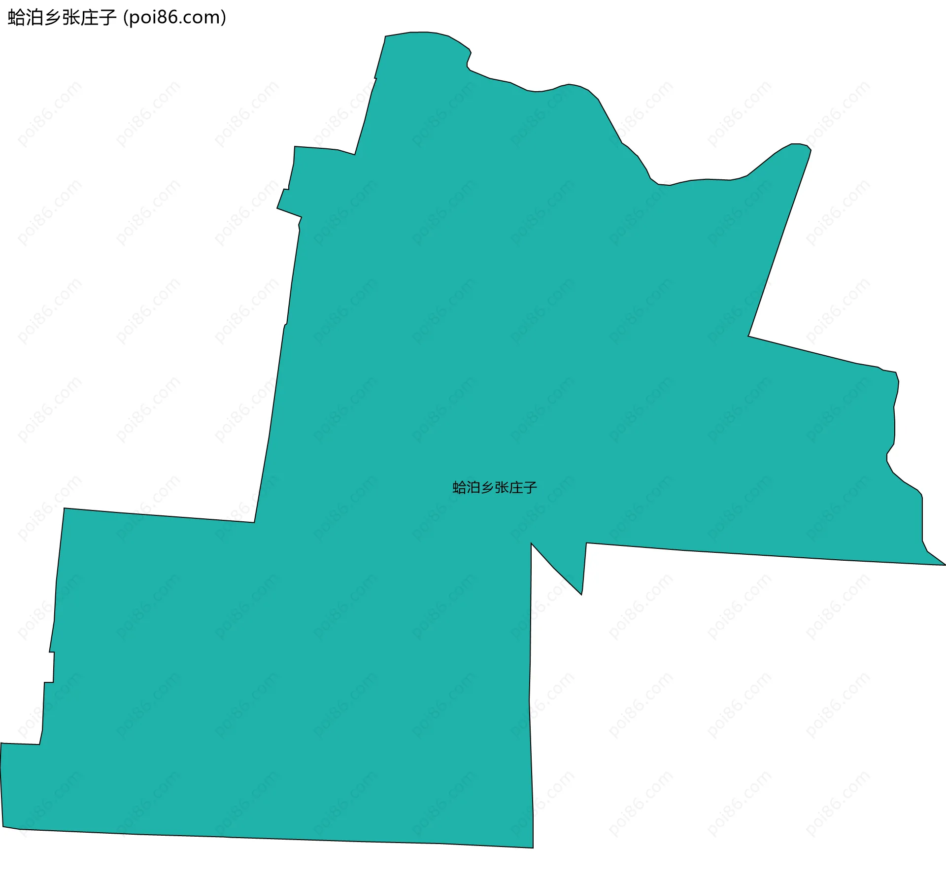 蛤泊乡张庄子边界地图