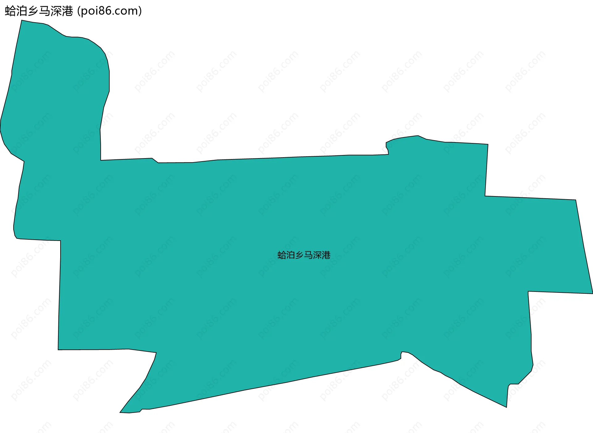 蛤泊乡马深港边界地图