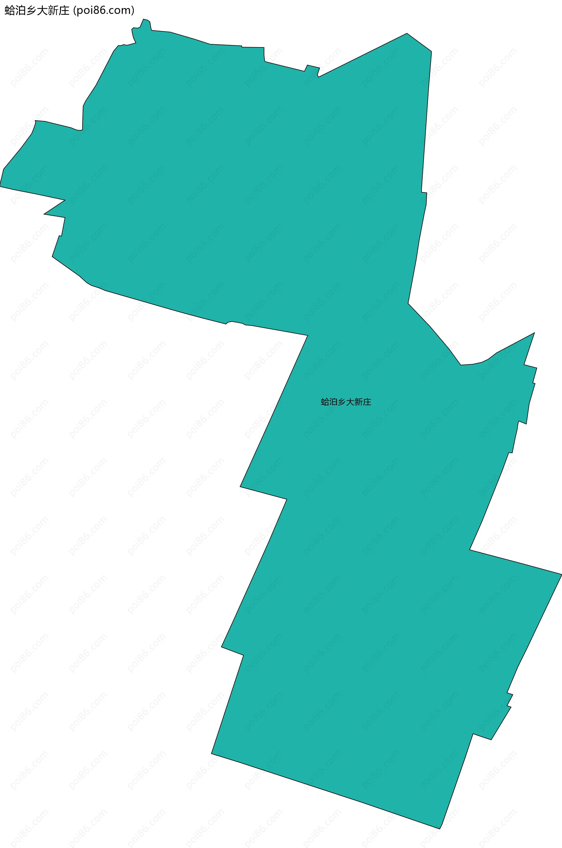 蛤泊乡大新庄边界地图