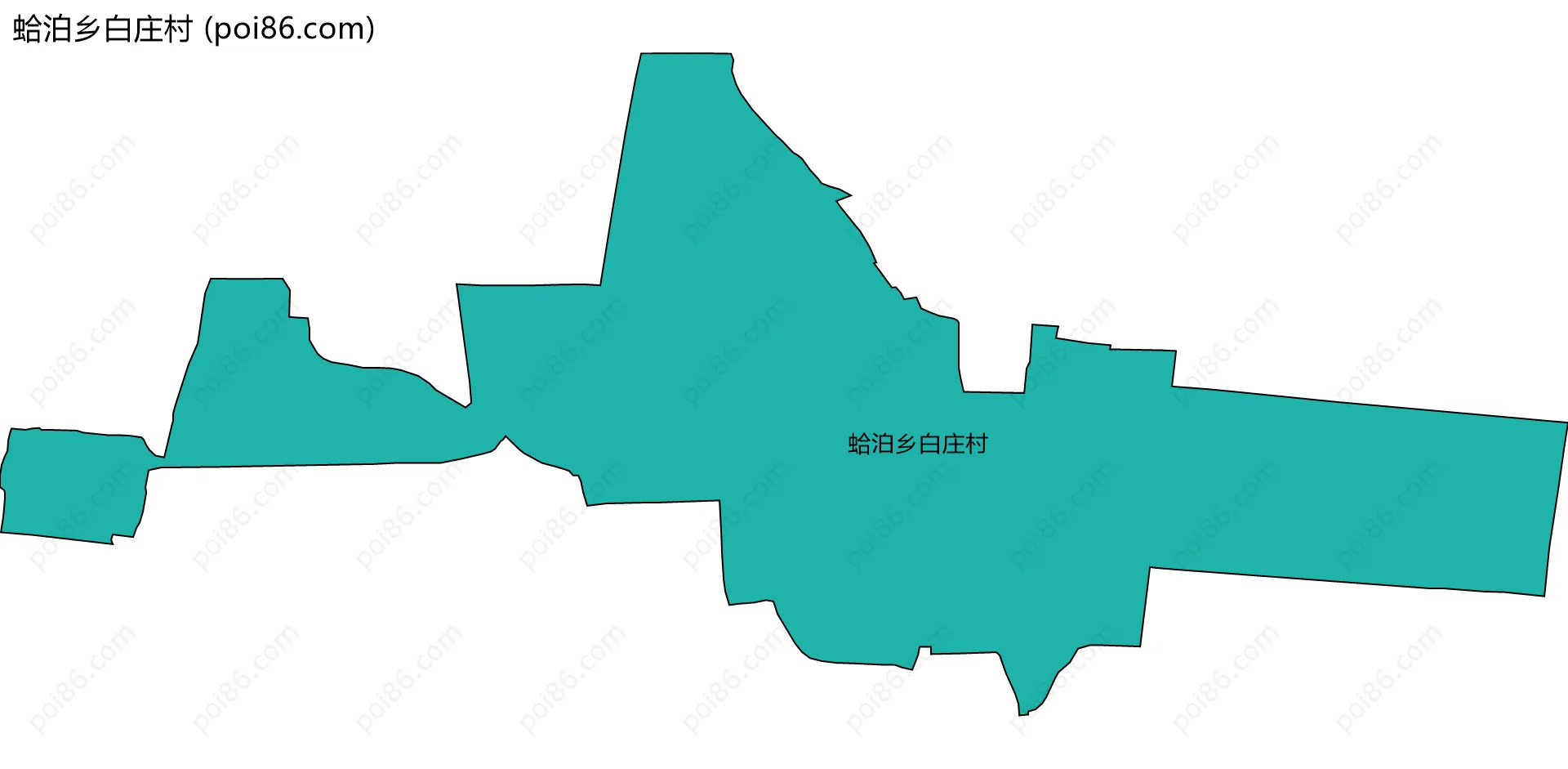 蛤泊乡白庄村边界地图