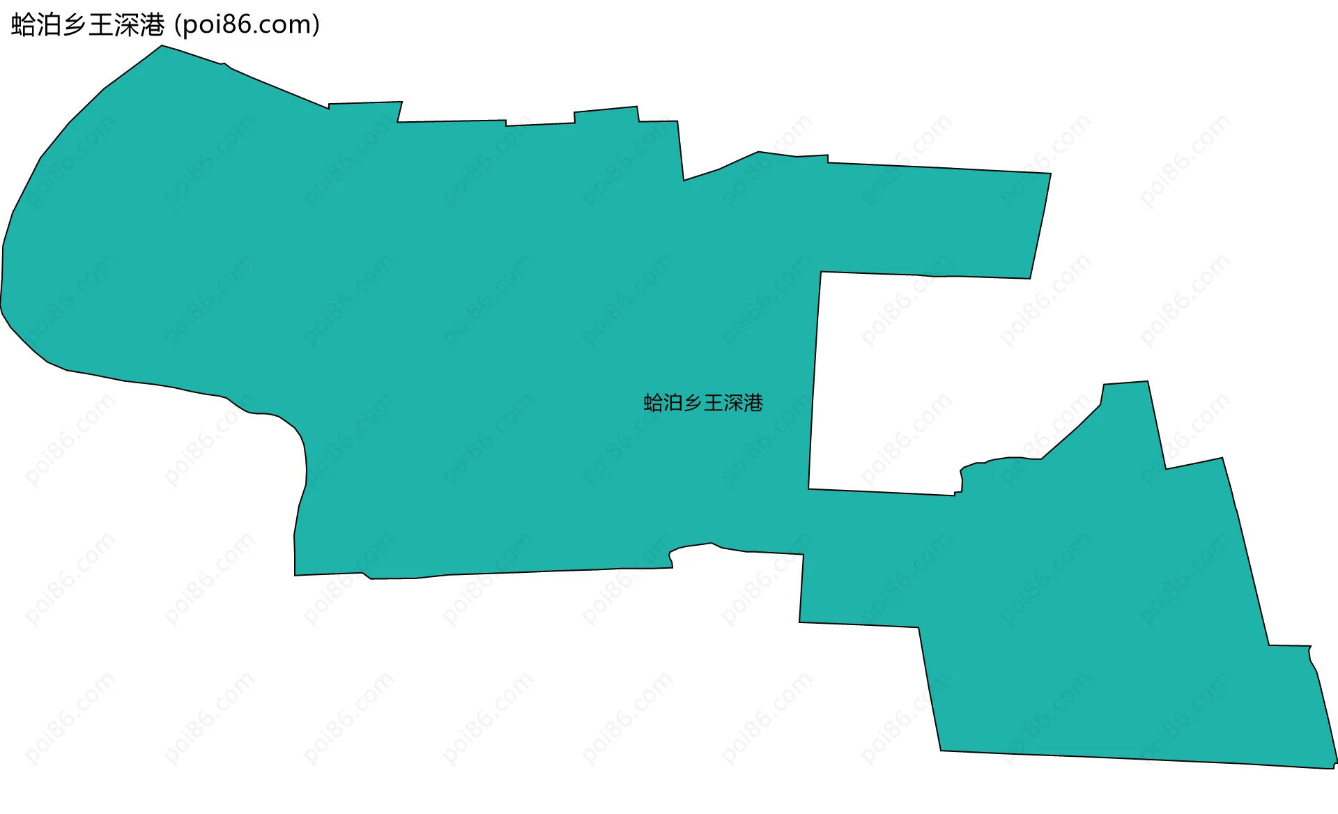 蛤泊乡王深港边界地图