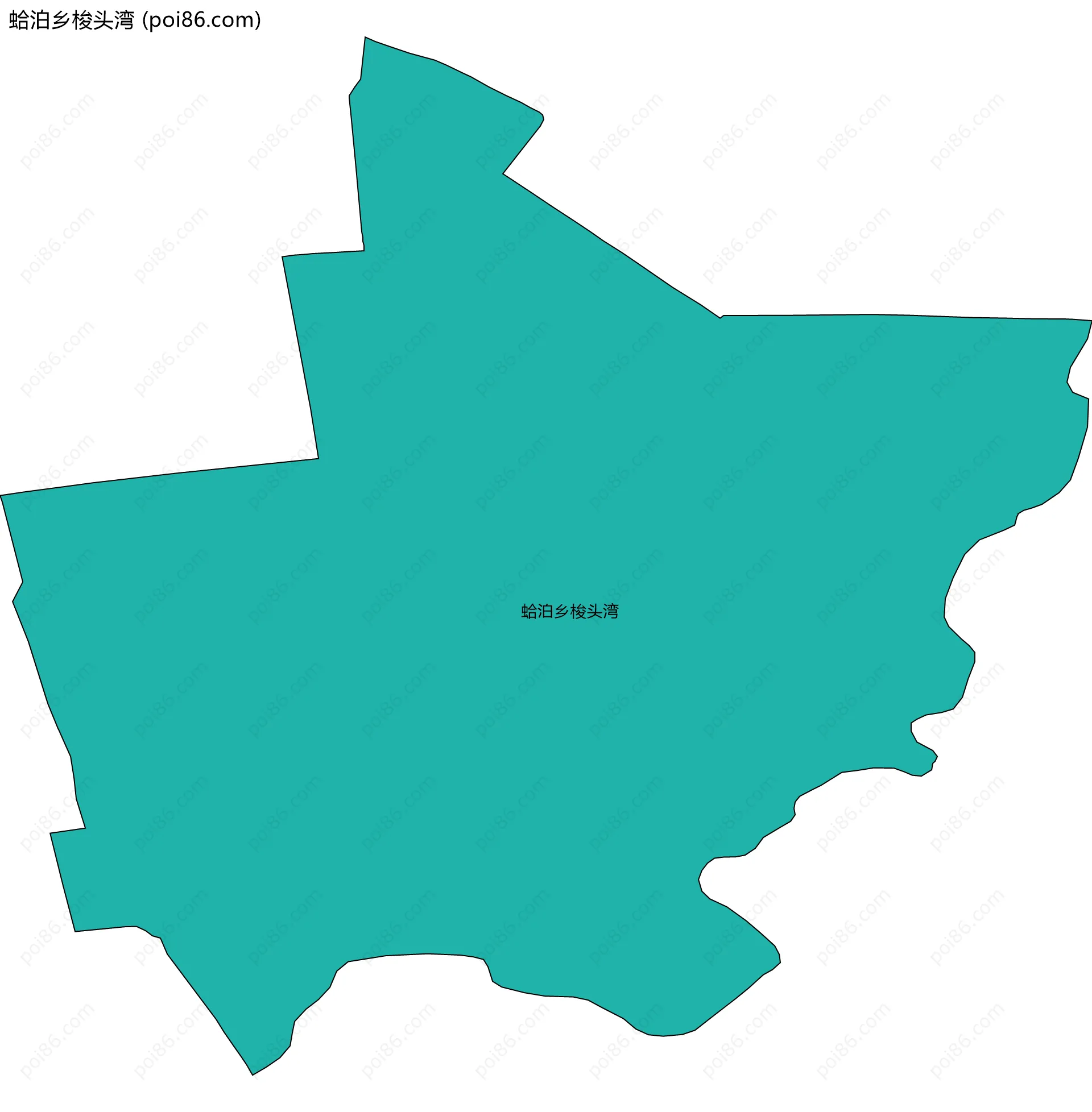 蛤泊乡梭头湾边界地图