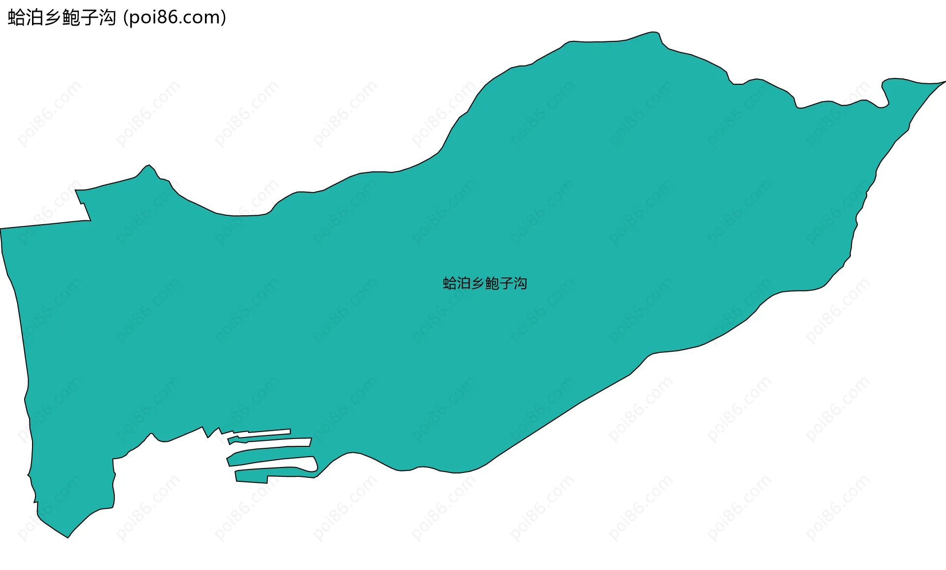蛤泊乡鲍子沟边界地图