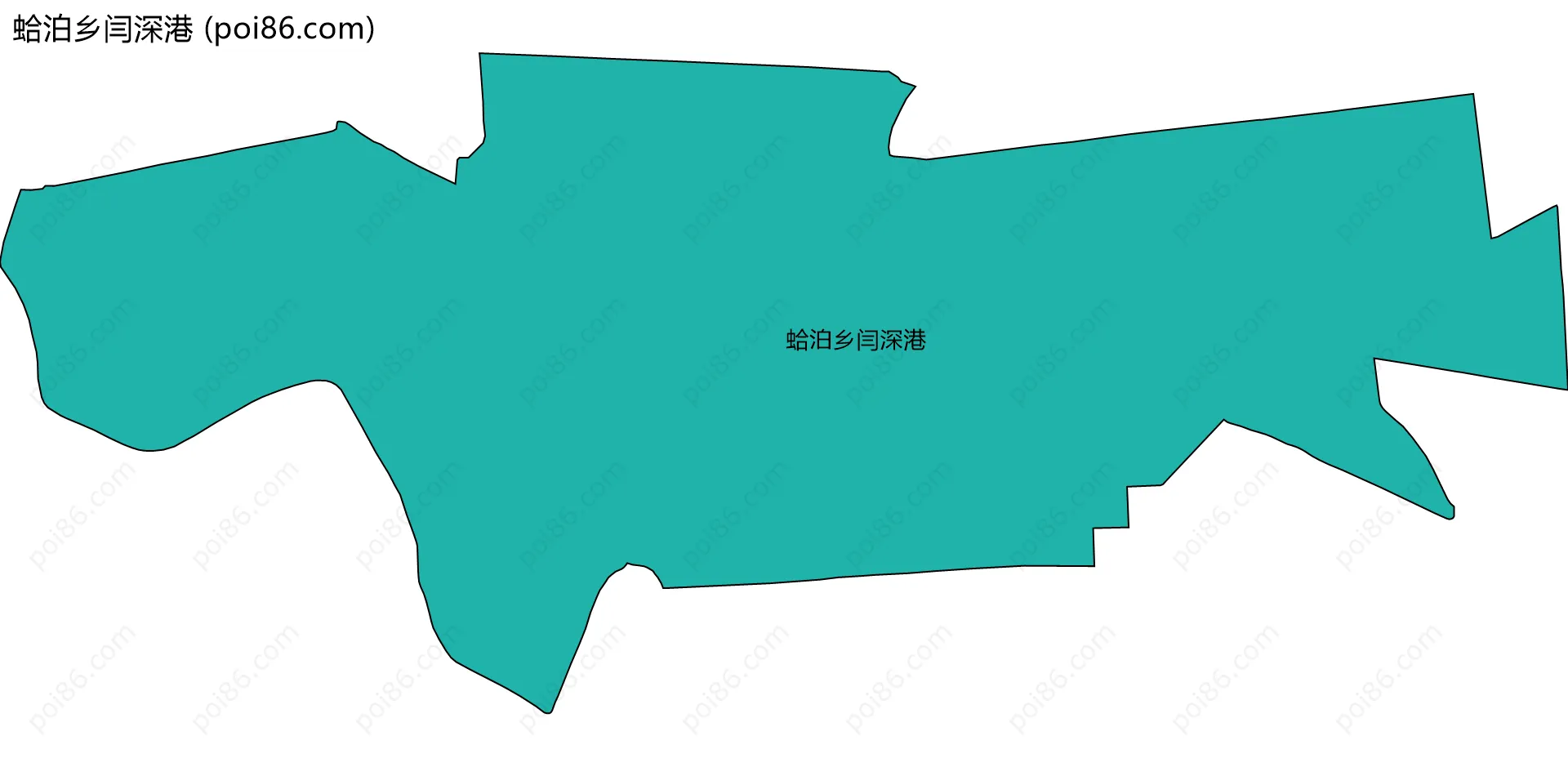 蛤泊乡闫深港边界地图