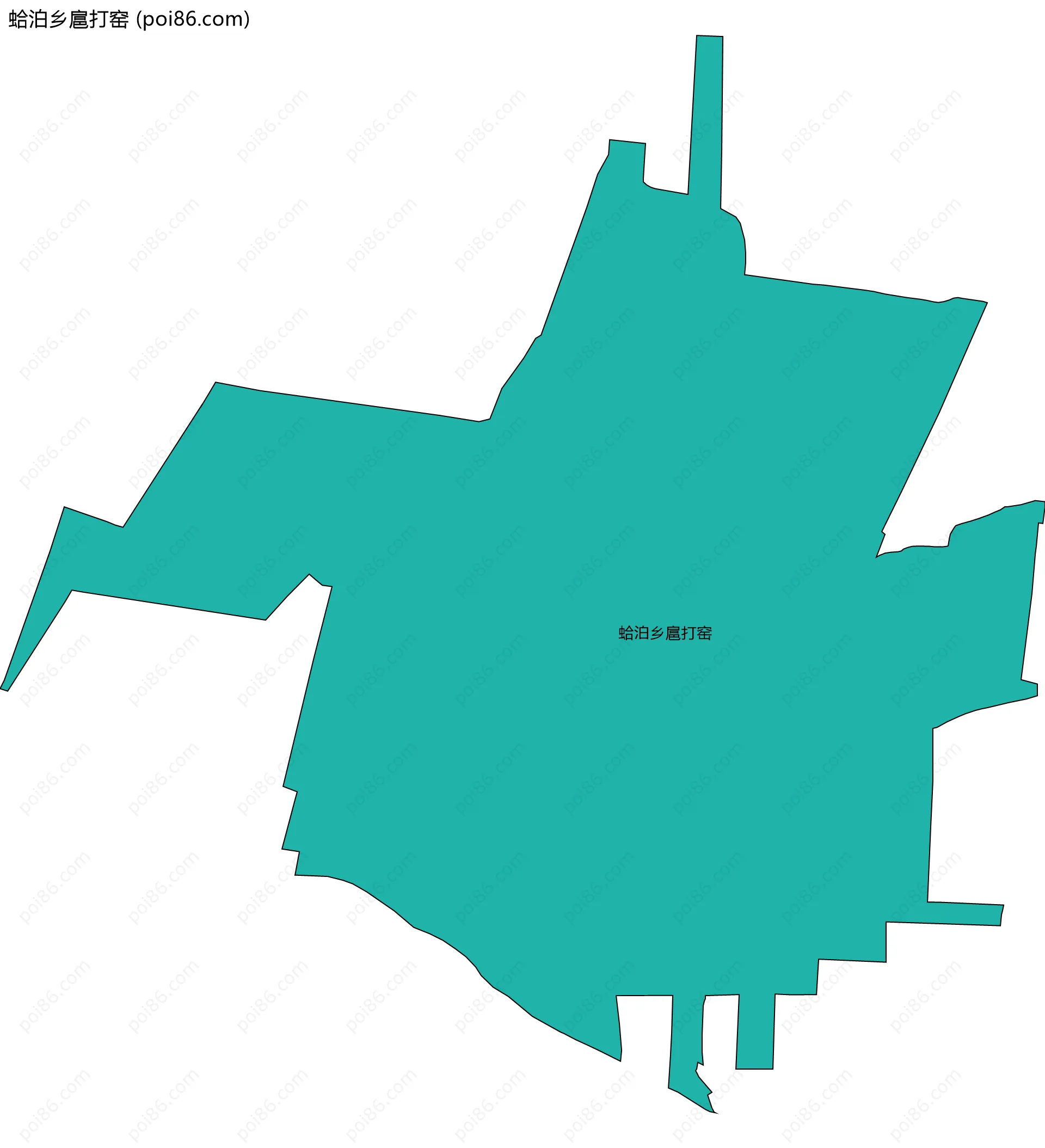 蛤泊乡扈打窑边界地图