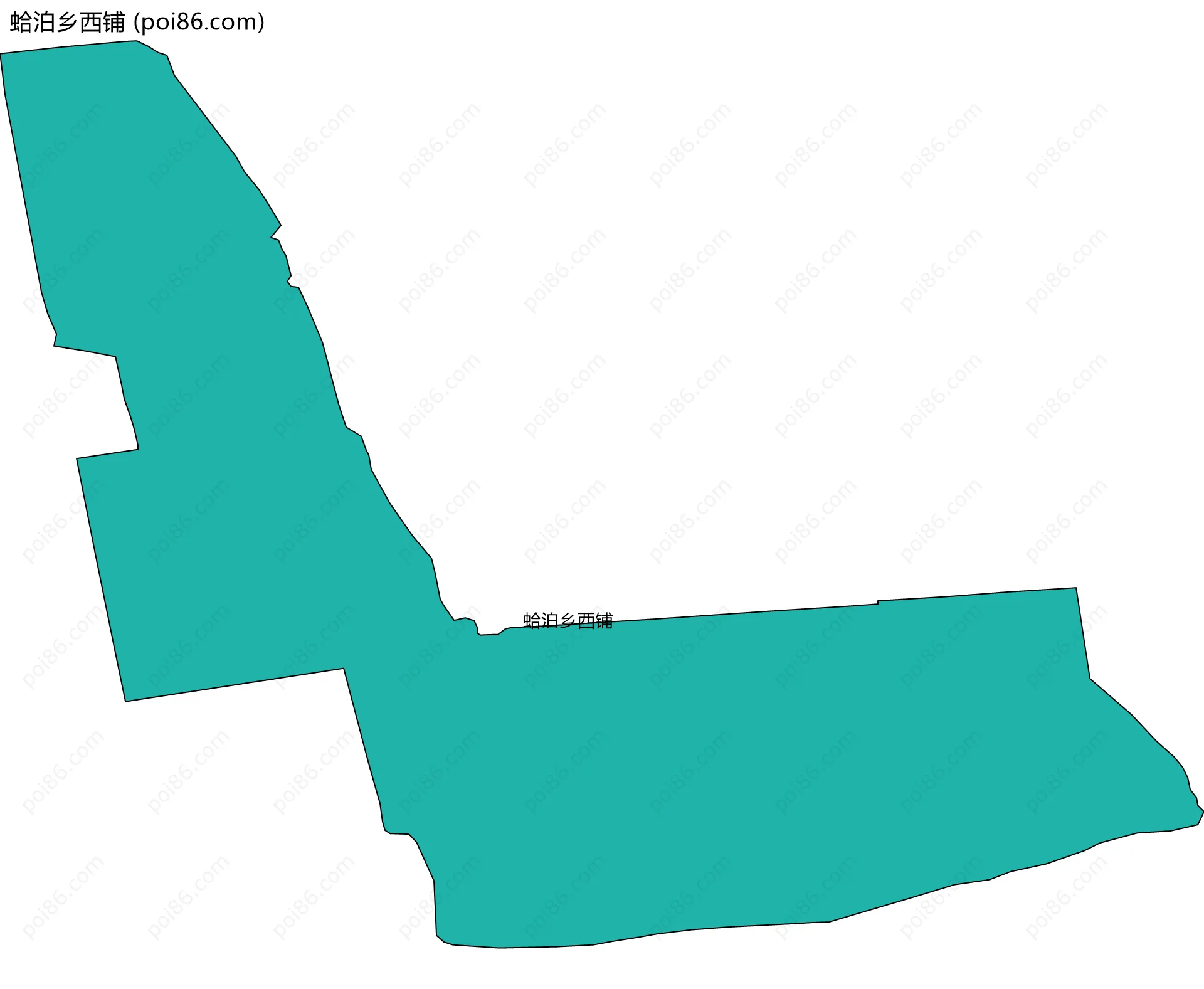 蛤泊乡西铺边界地图