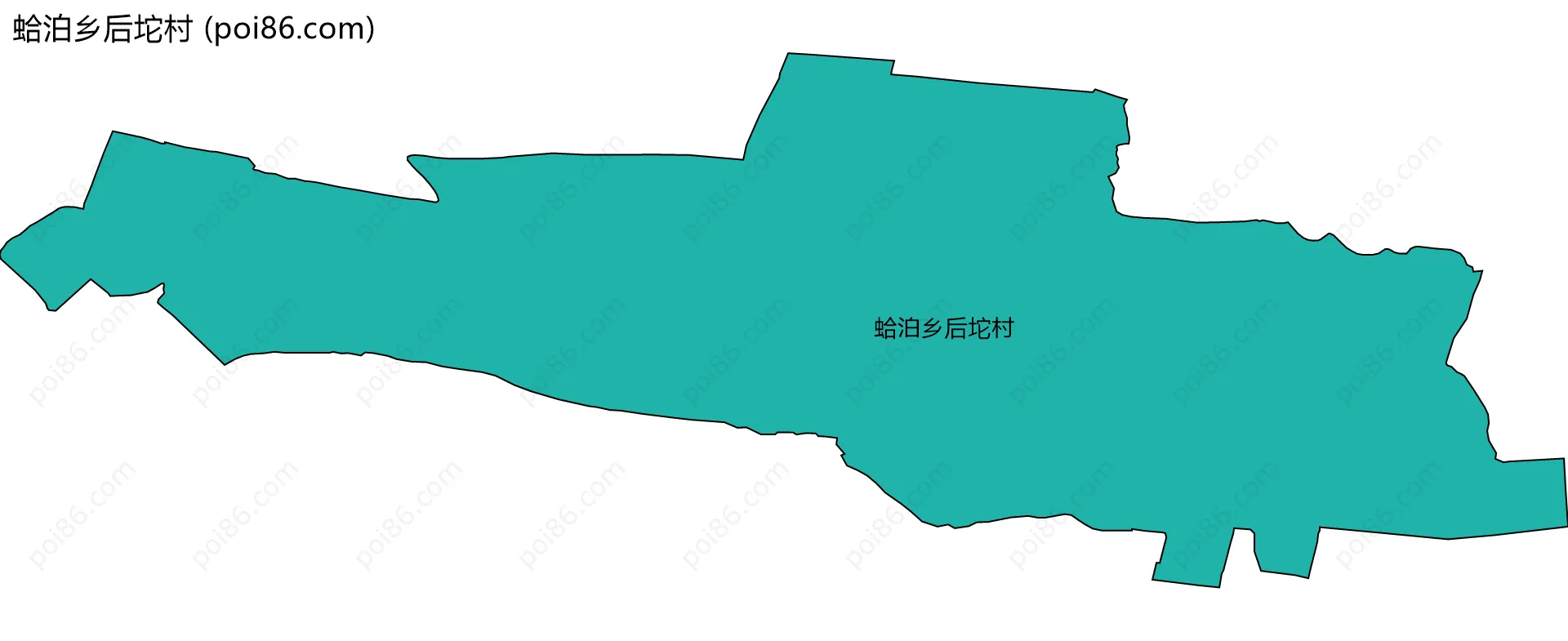 蛤泊乡后坨村边界地图