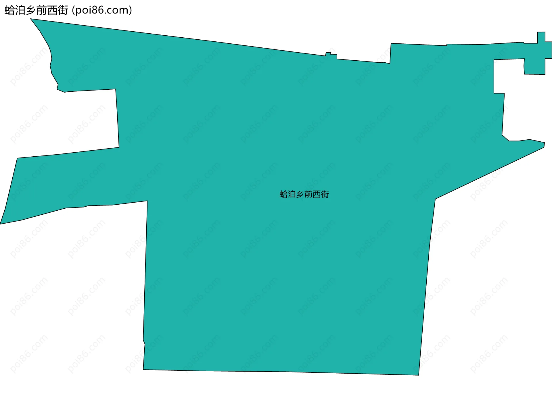 蛤泊乡前西街边界地图
