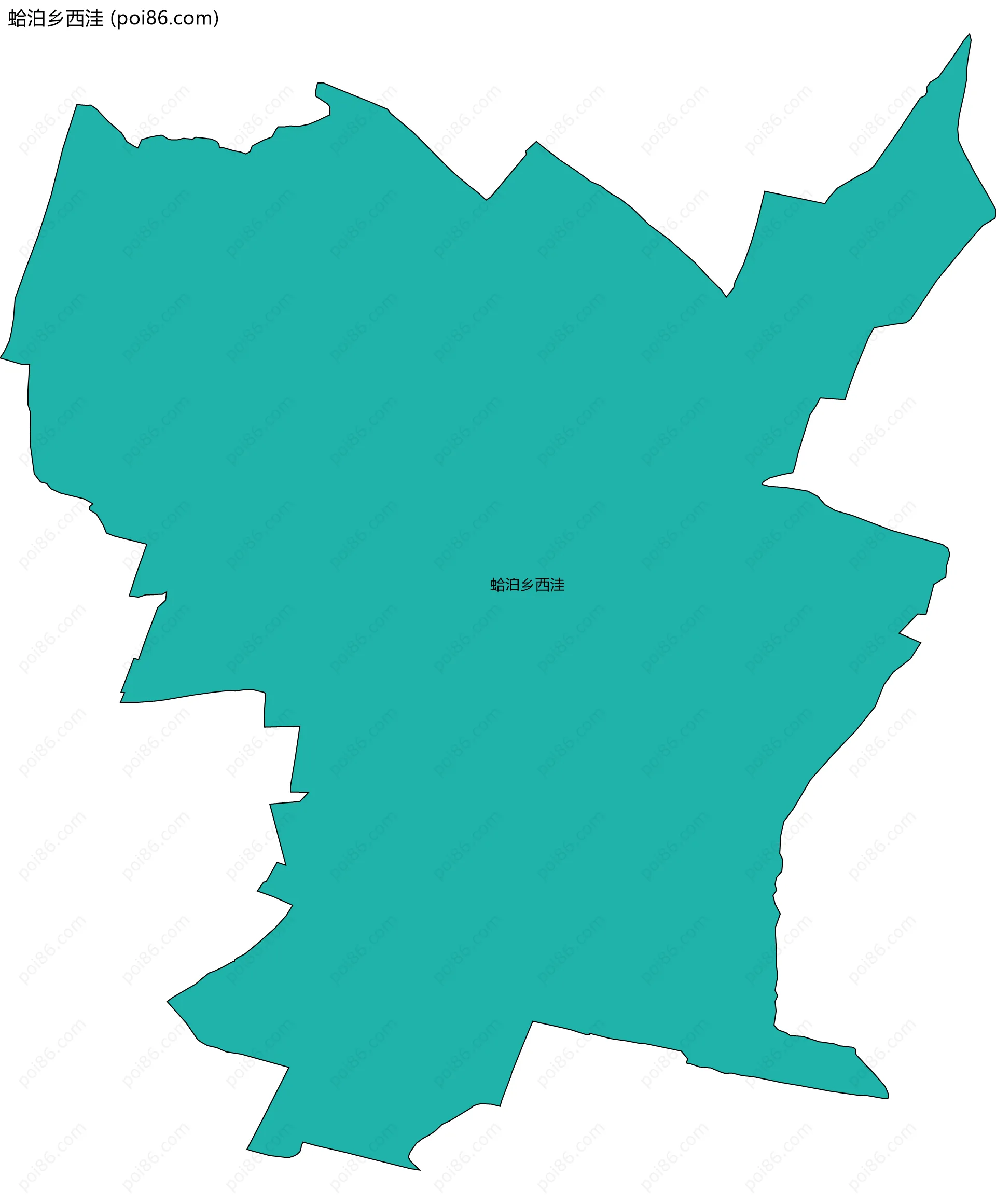 蛤泊乡西洼边界地图