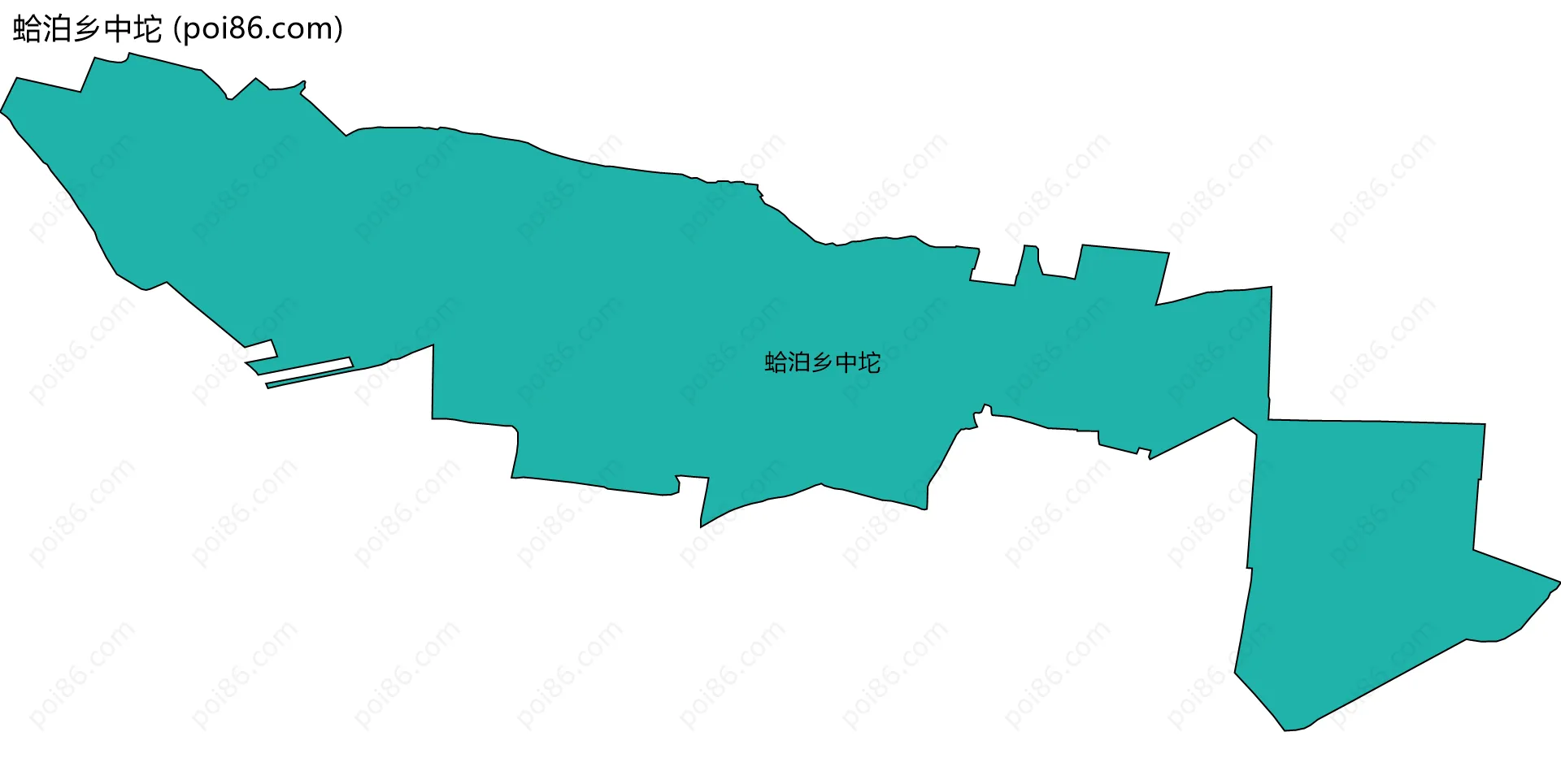 蛤泊乡中坨边界地图