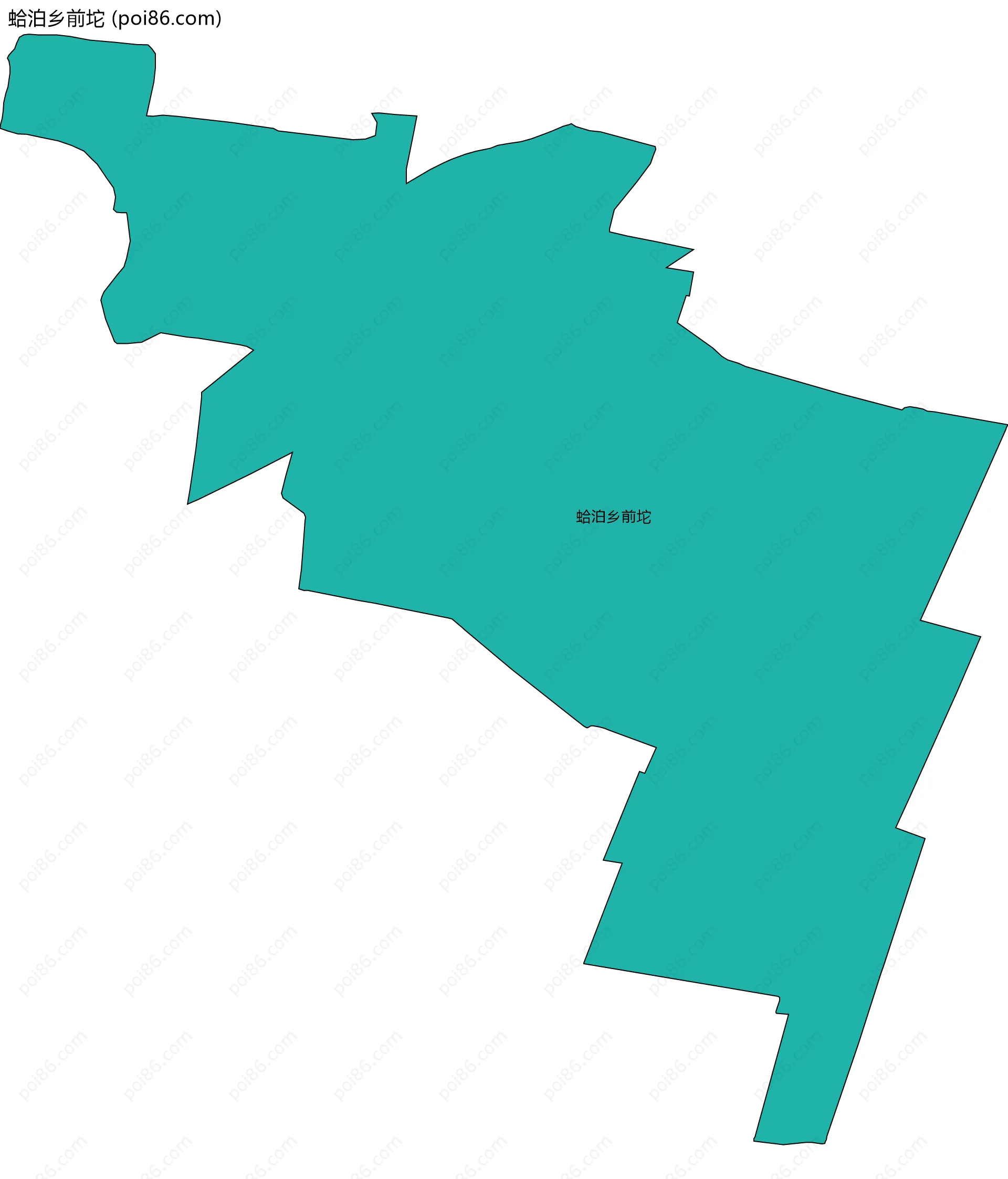 蛤泊乡前坨边界地图