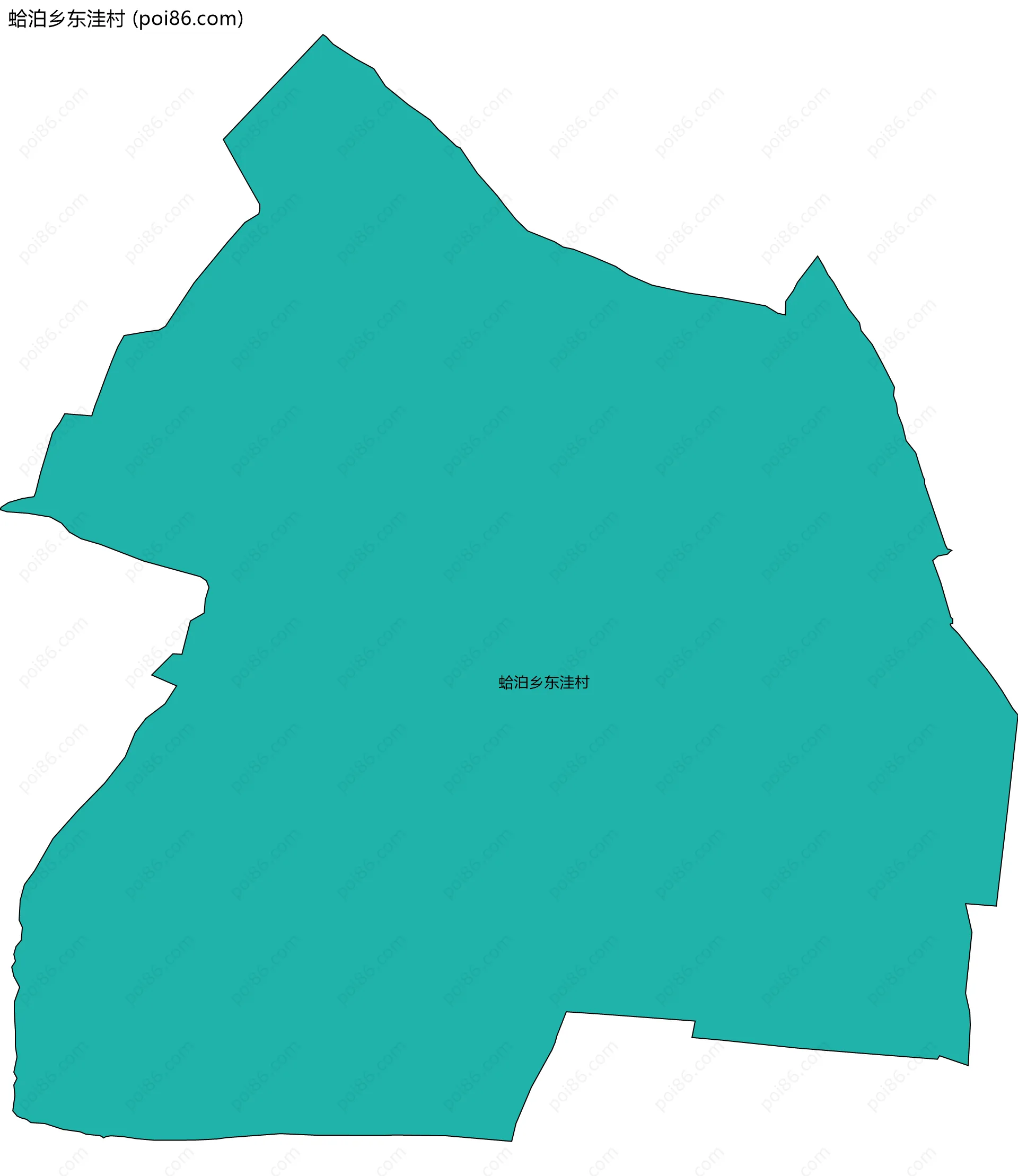 蛤泊乡东洼村边界地图