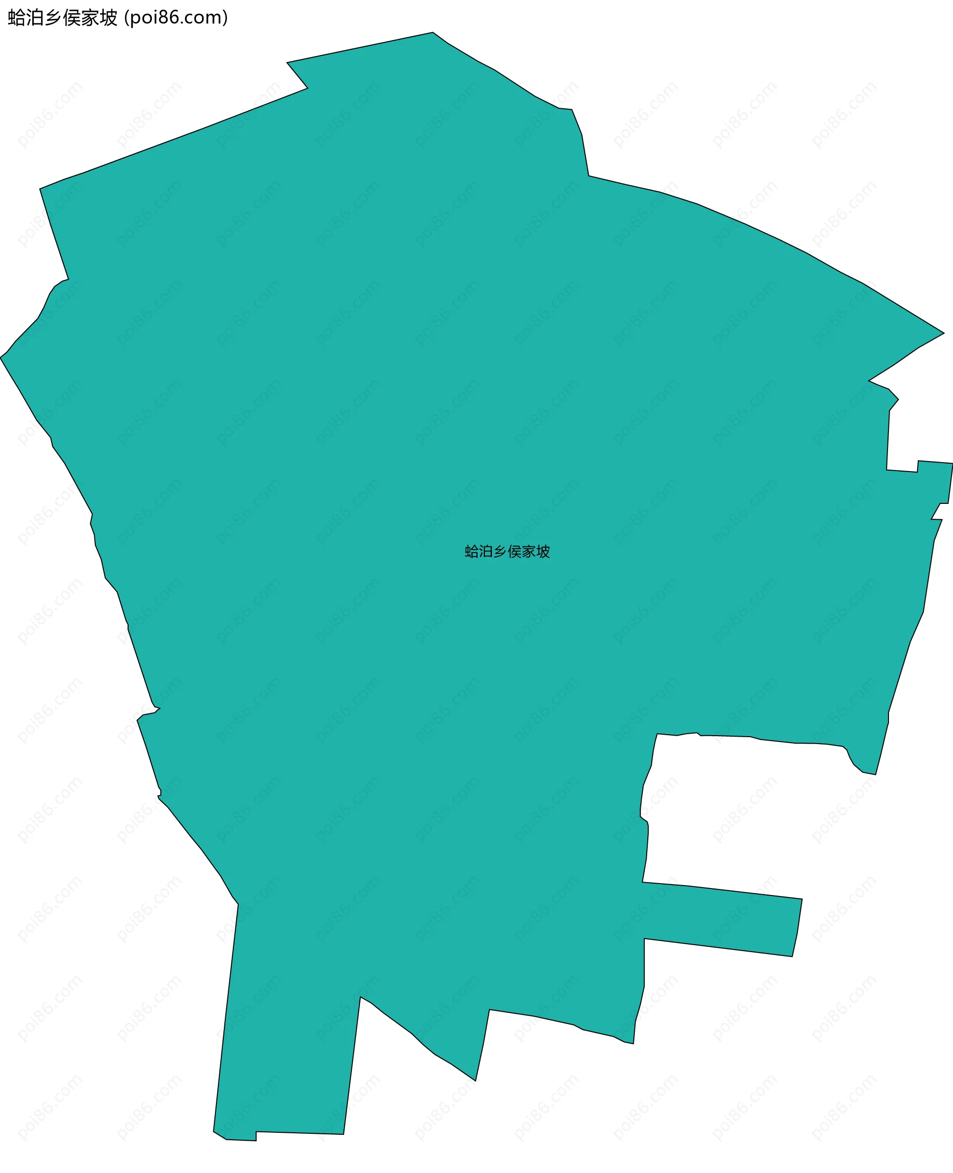 蛤泊乡侯家坡边界地图