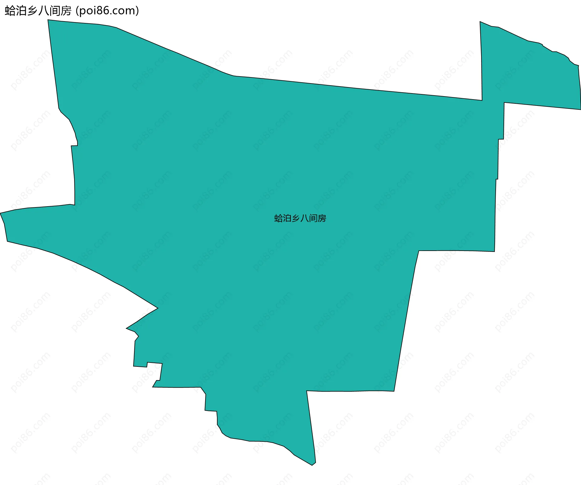 蛤泊乡八间房边界地图