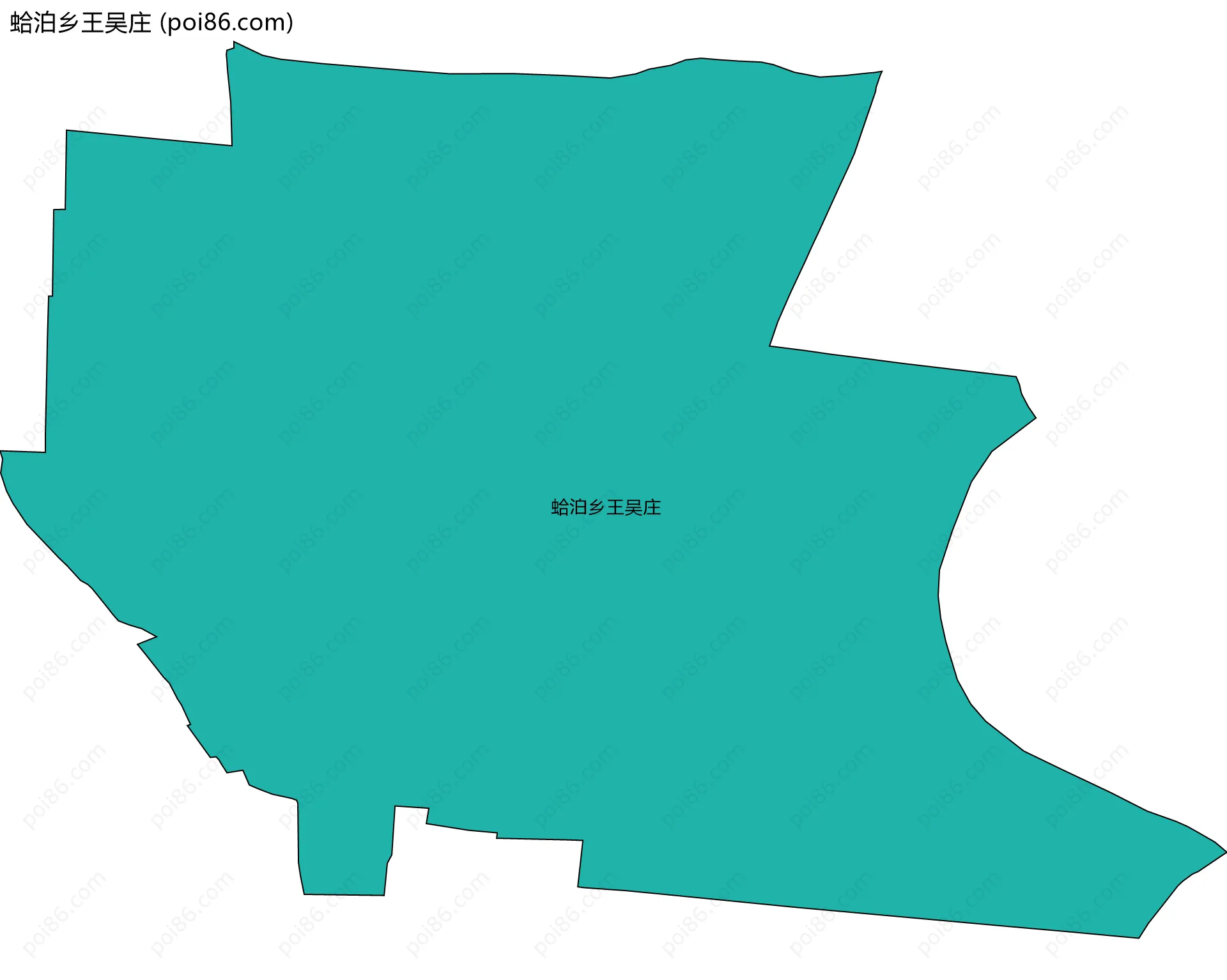 蛤泊乡王吴庄边界地图