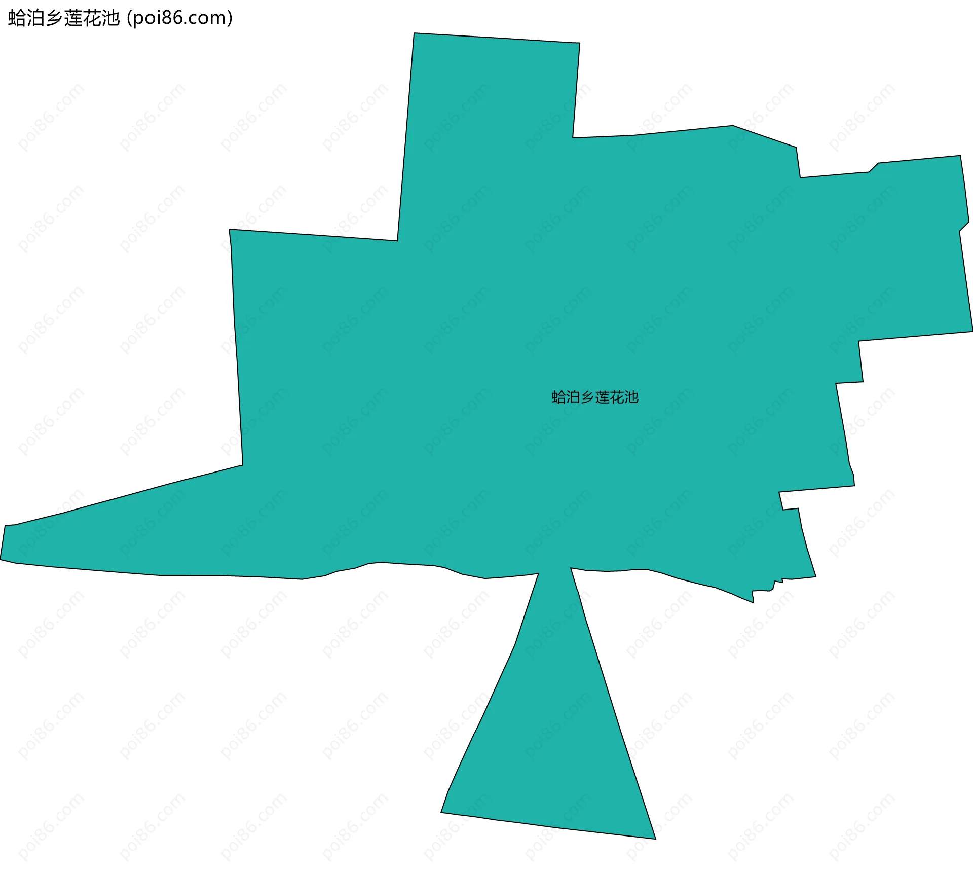 蛤泊乡莲花池边界地图