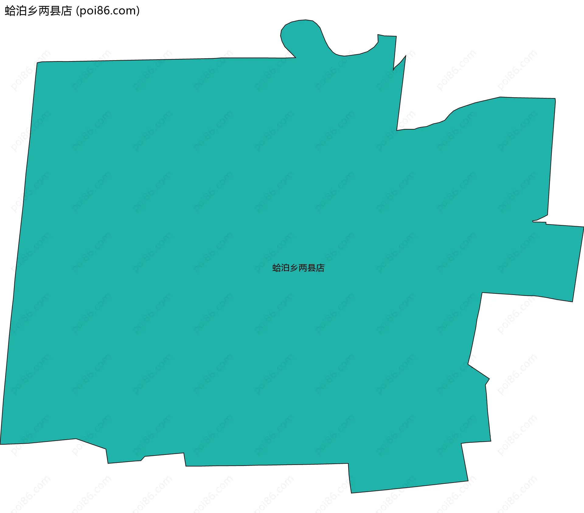 蛤泊乡两县店边界地图