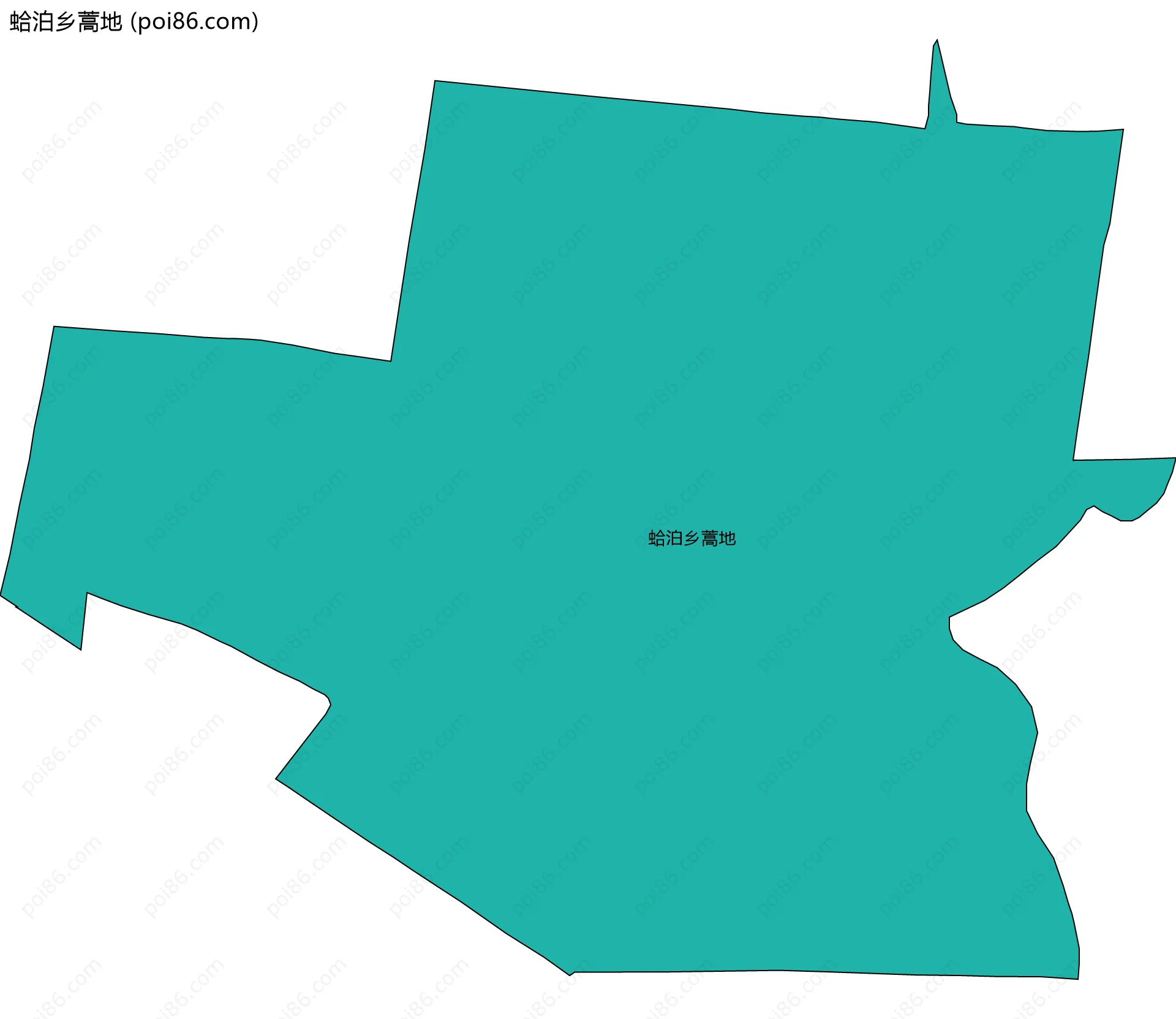 蛤泊乡蒿地边界地图