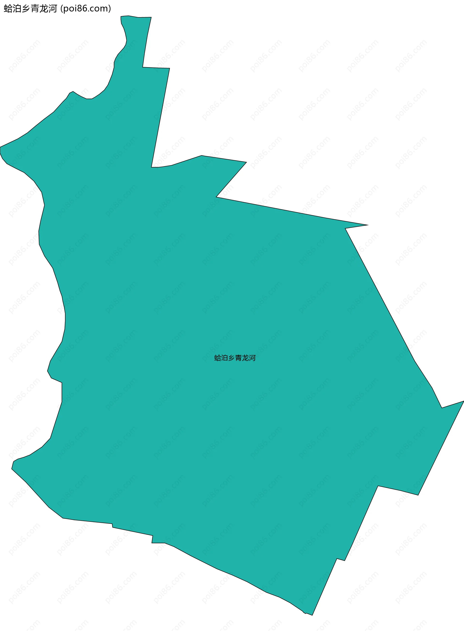 蛤泊乡青龙河边界地图