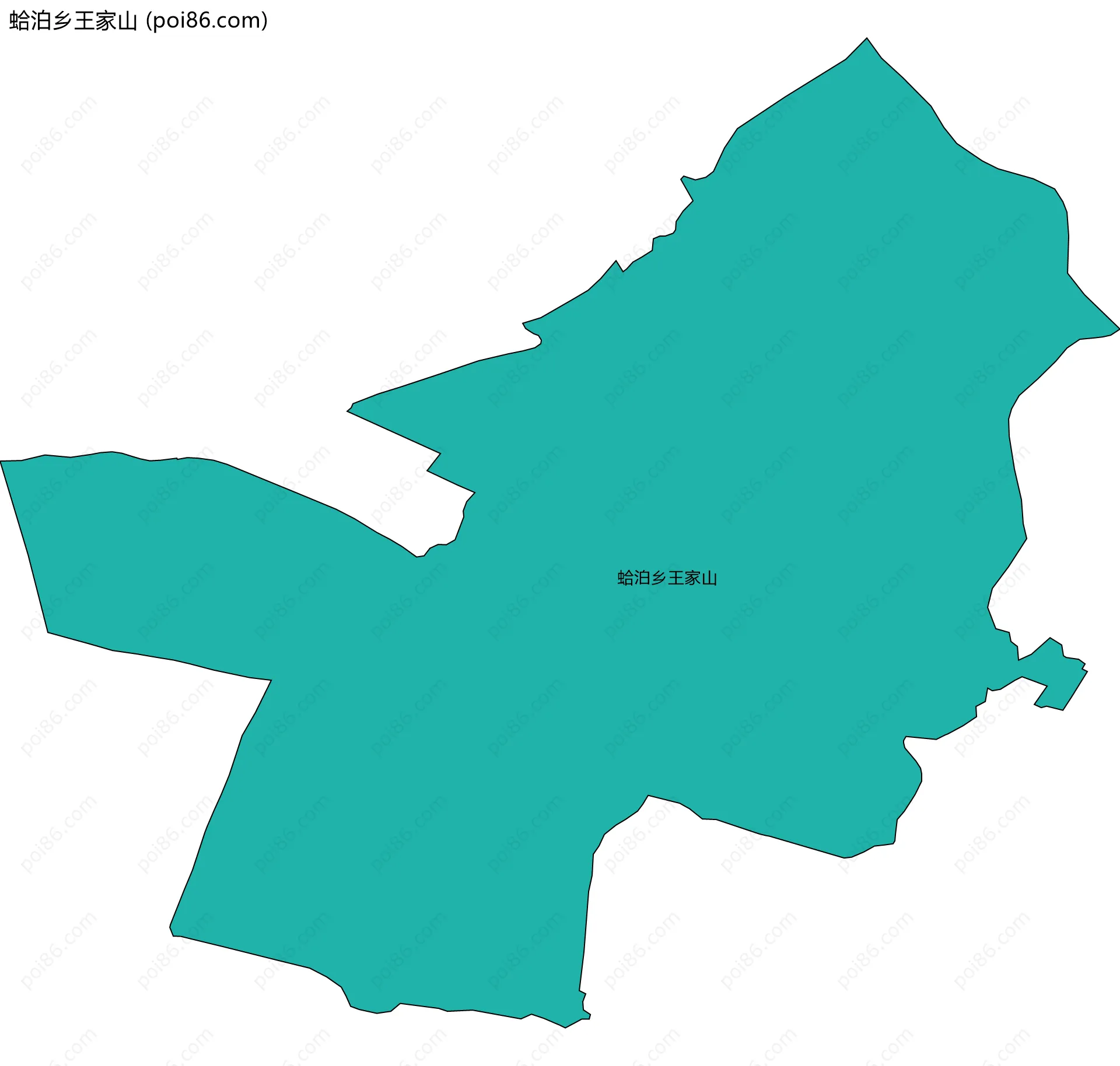 蛤泊乡王家山边界地图