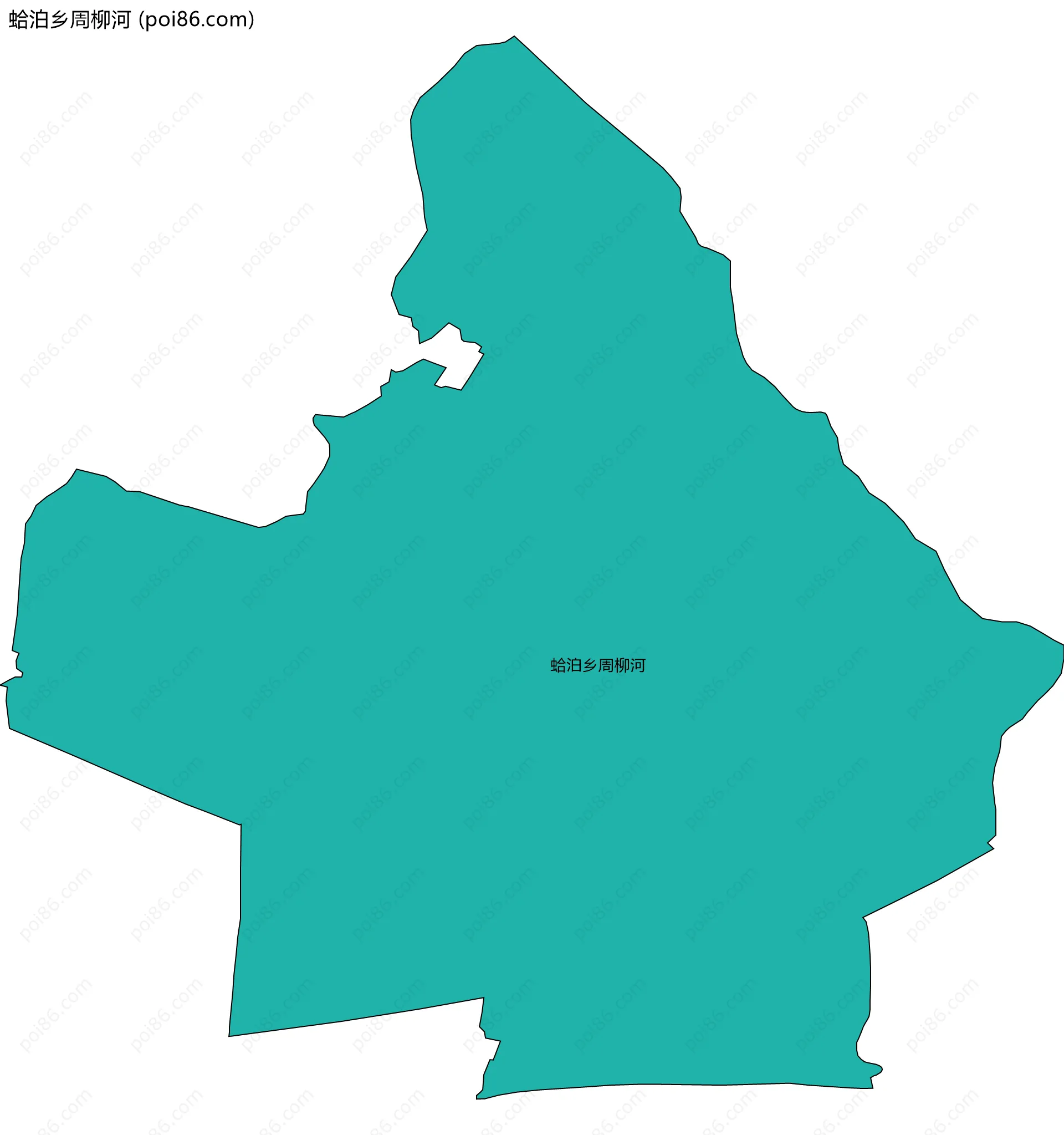 蛤泊乡周柳河边界地图