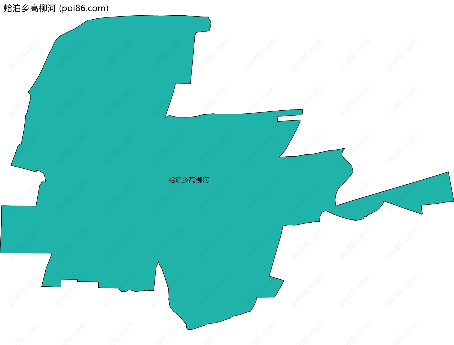 蛤泊乡高柳河边界地图