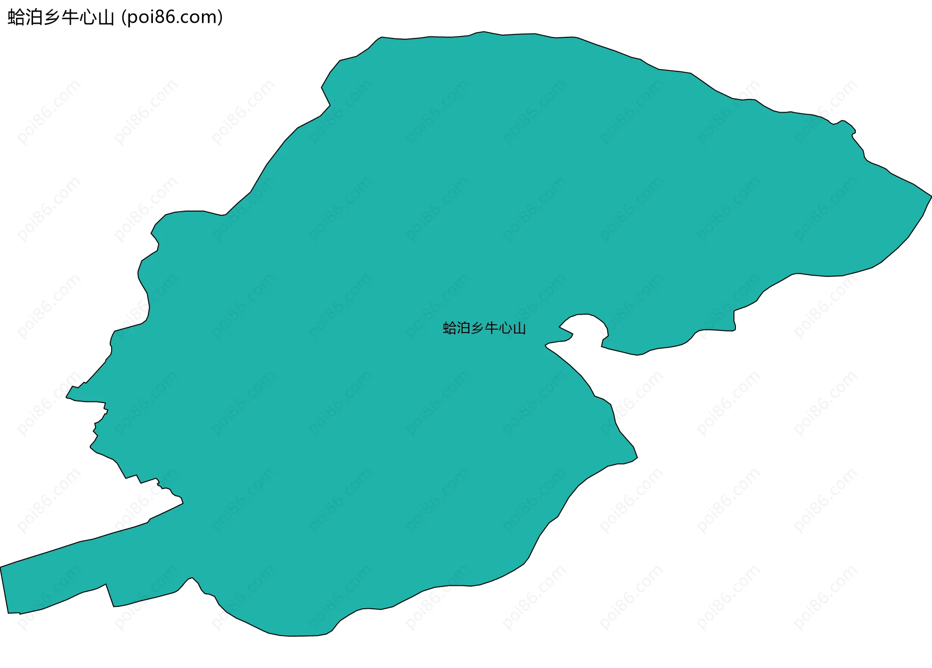 蛤泊乡牛心山边界地图