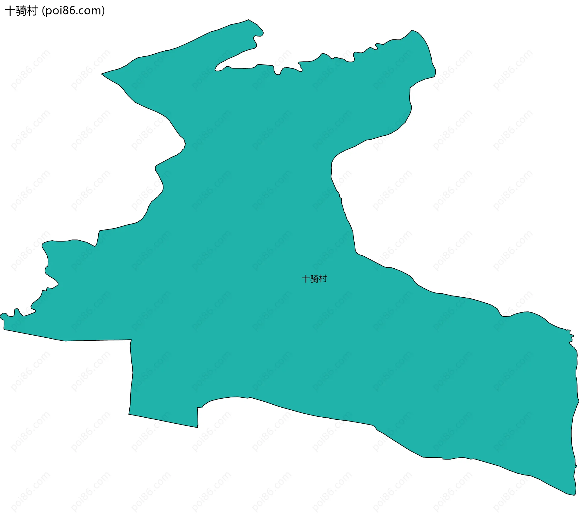 十骑村边界地图