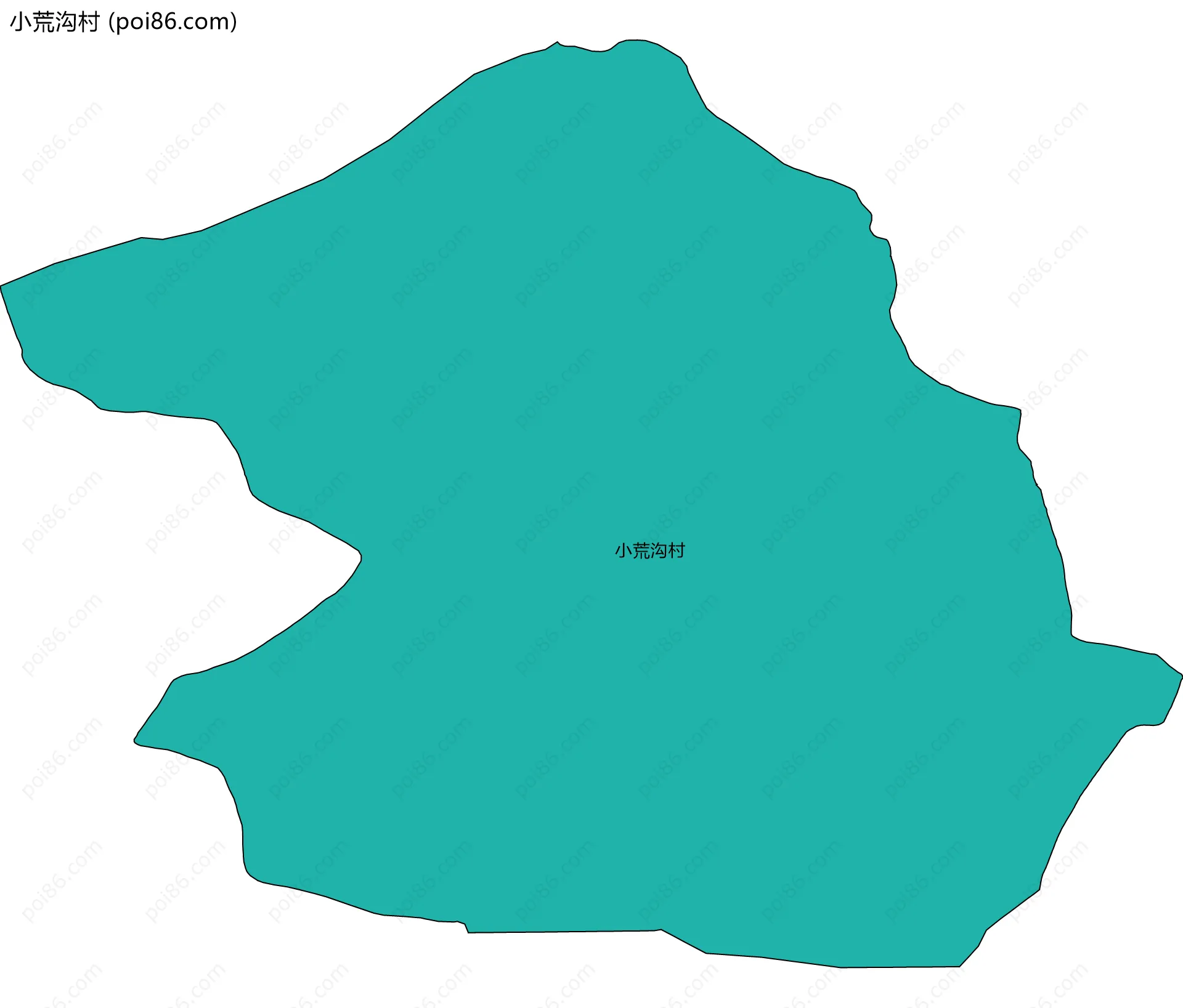 小荒沟村边界地图