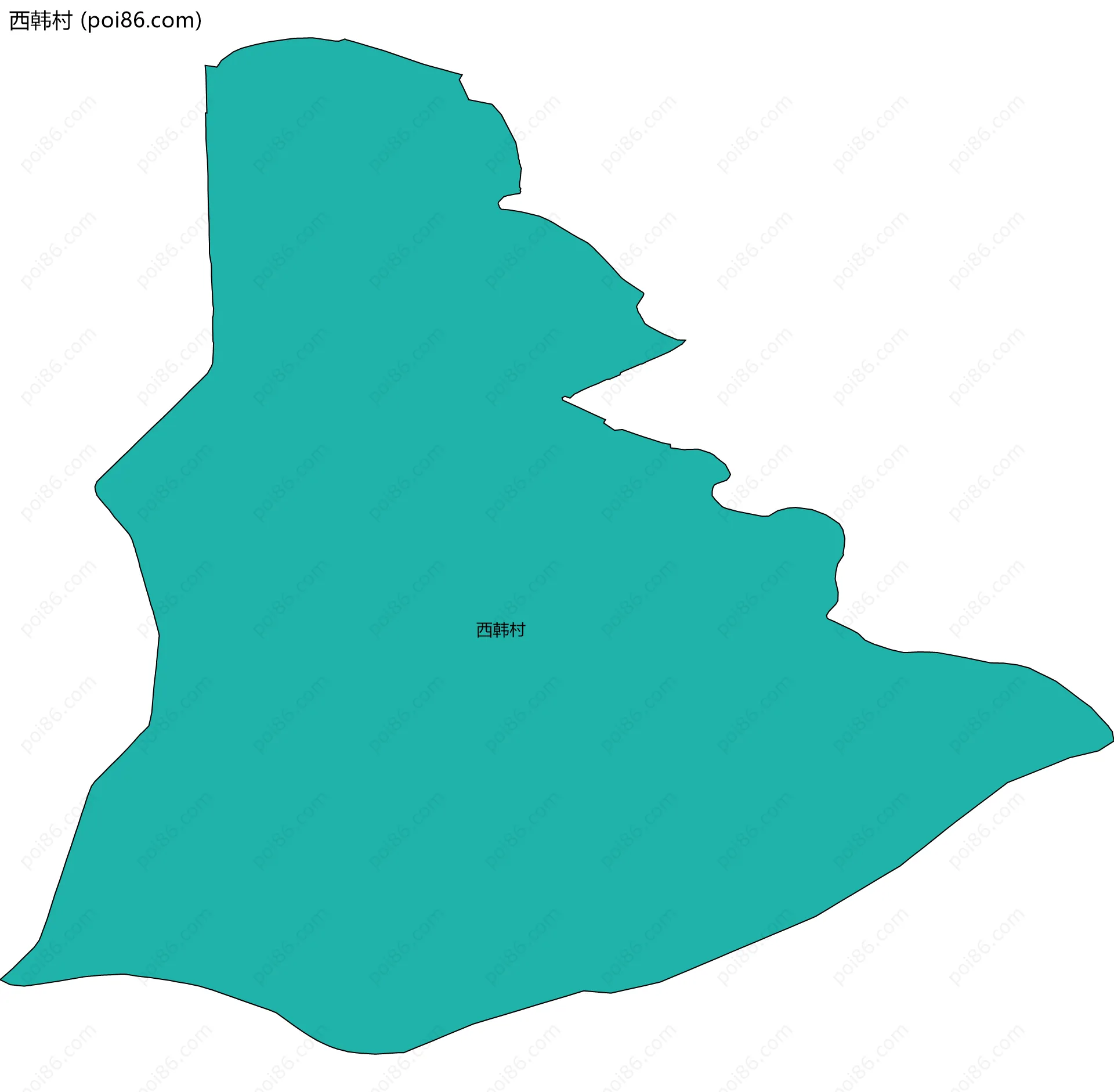 西韩村边界地图