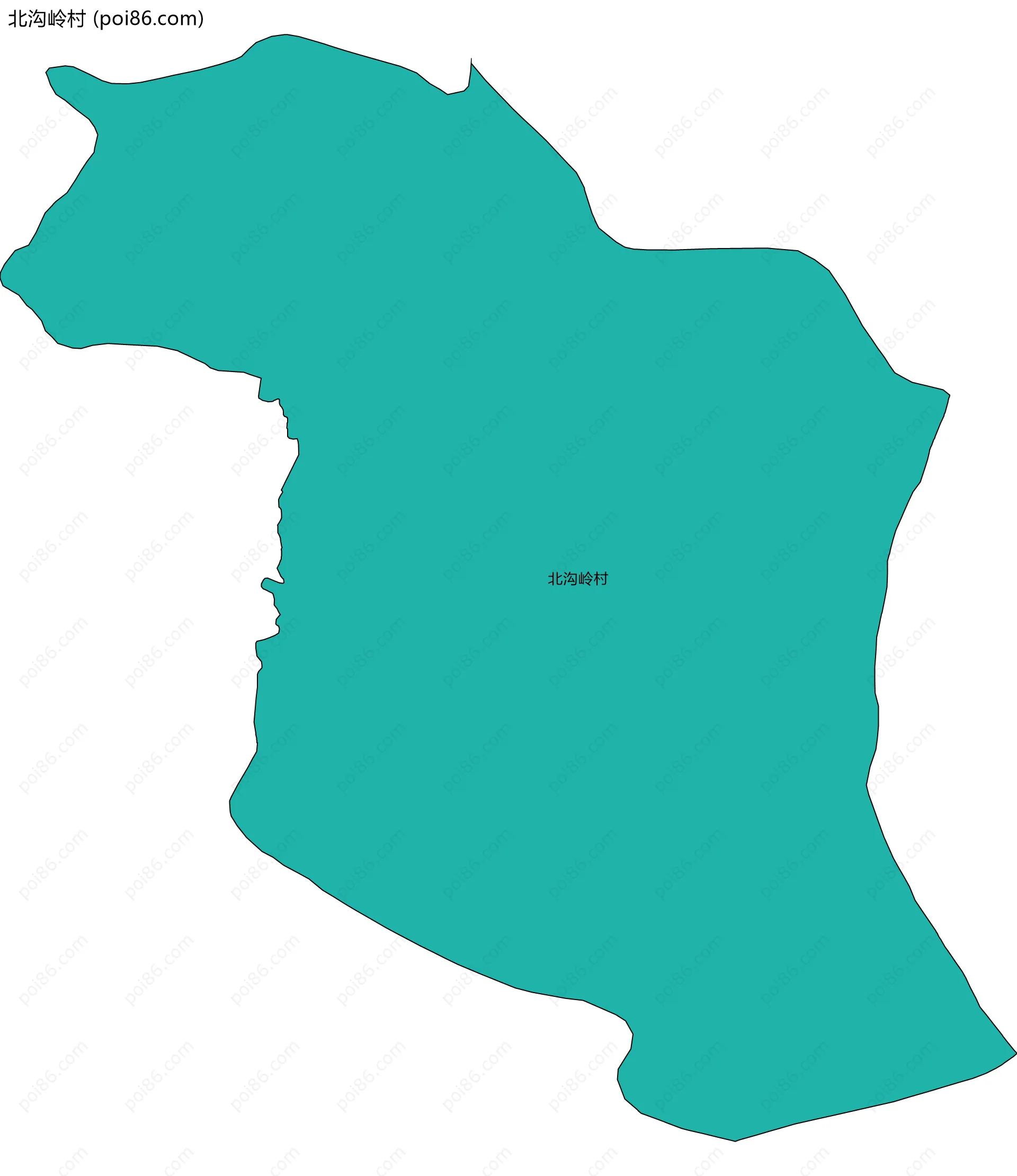 北沟岭村边界地图