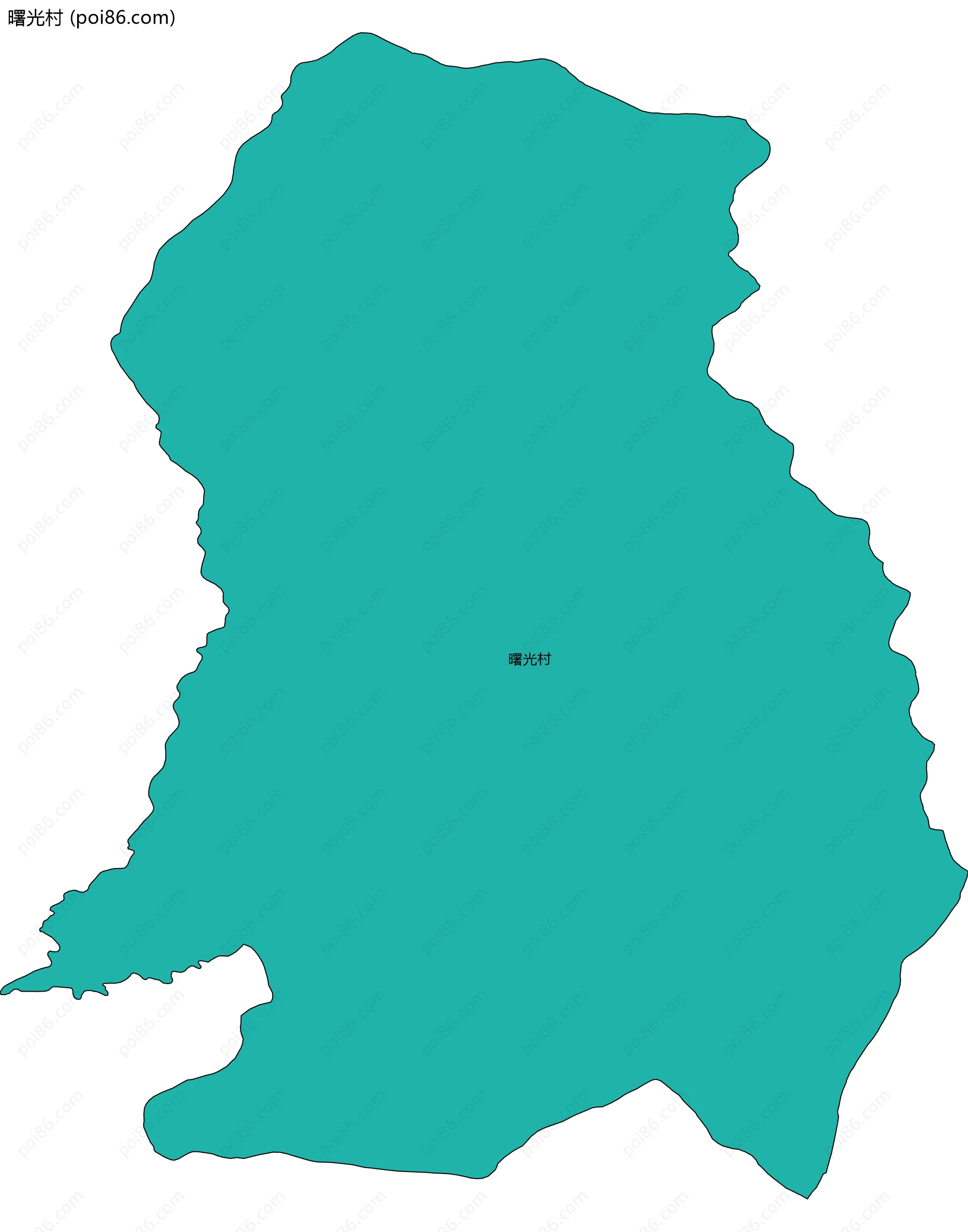 曙光村边界地图