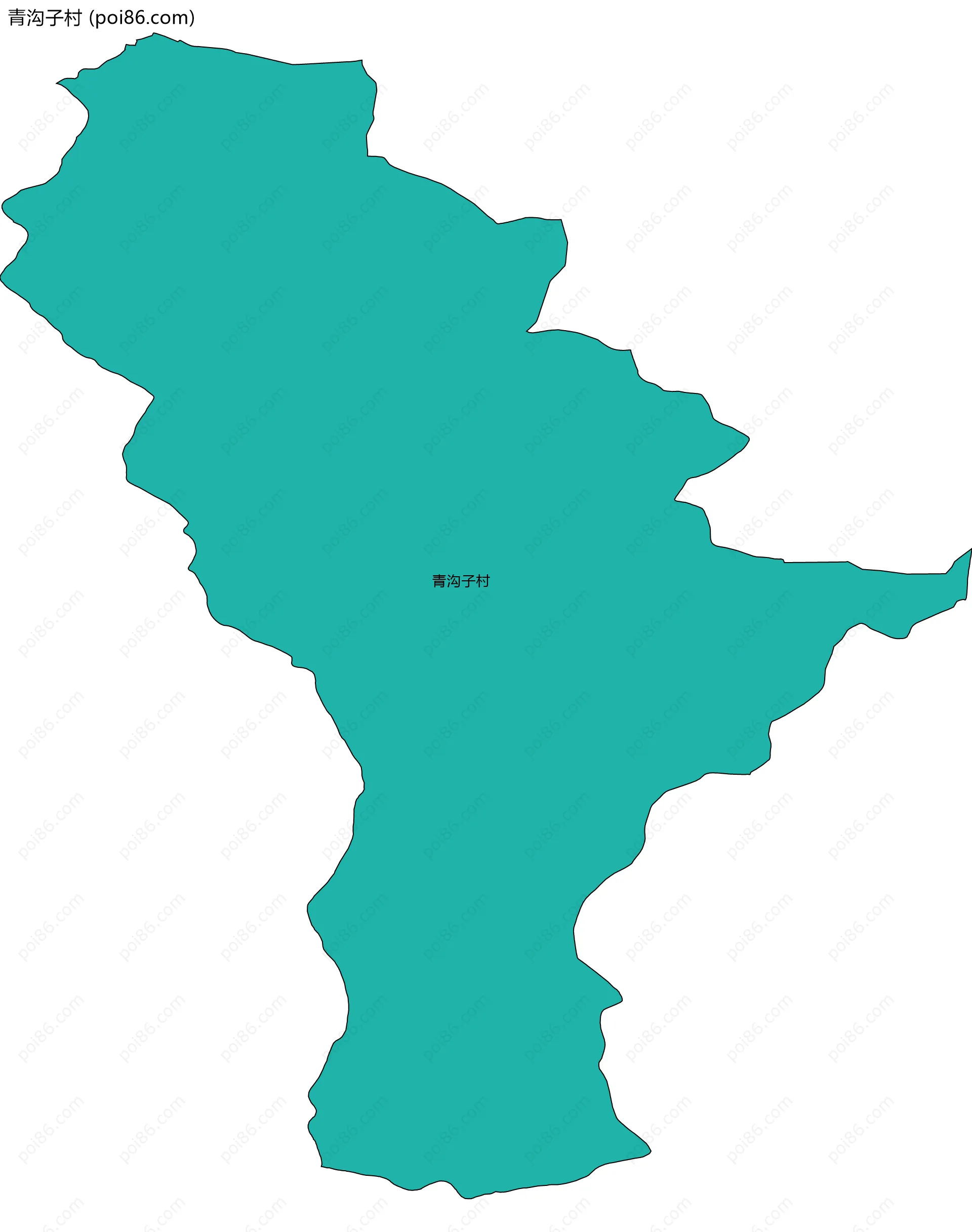 青沟子村边界地图