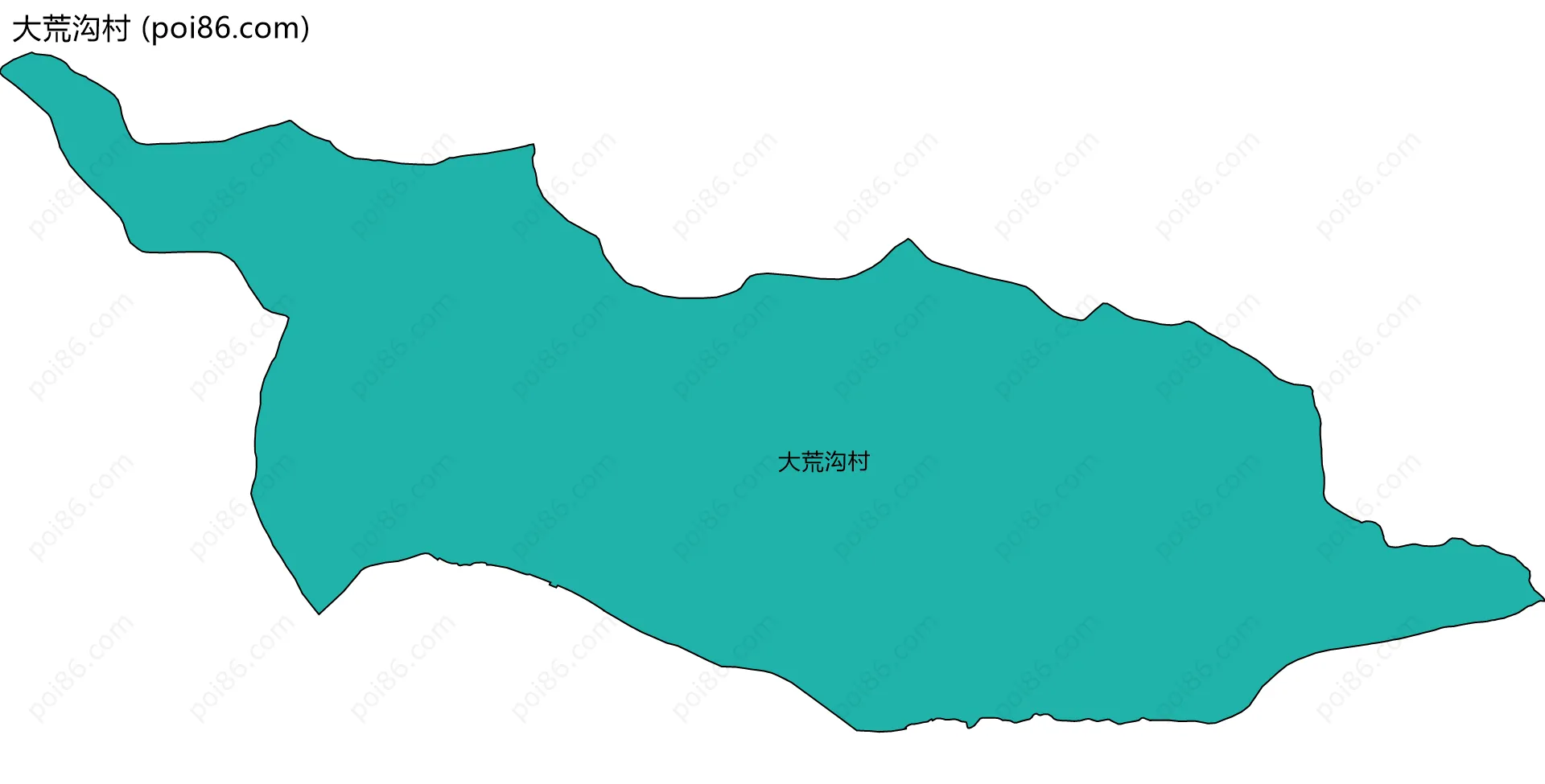 大荒沟村边界地图