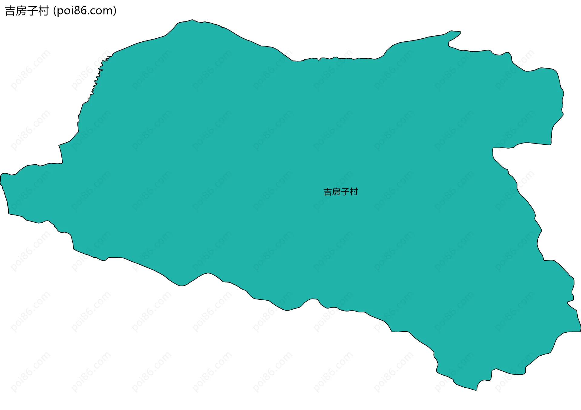 吉房子村边界地图