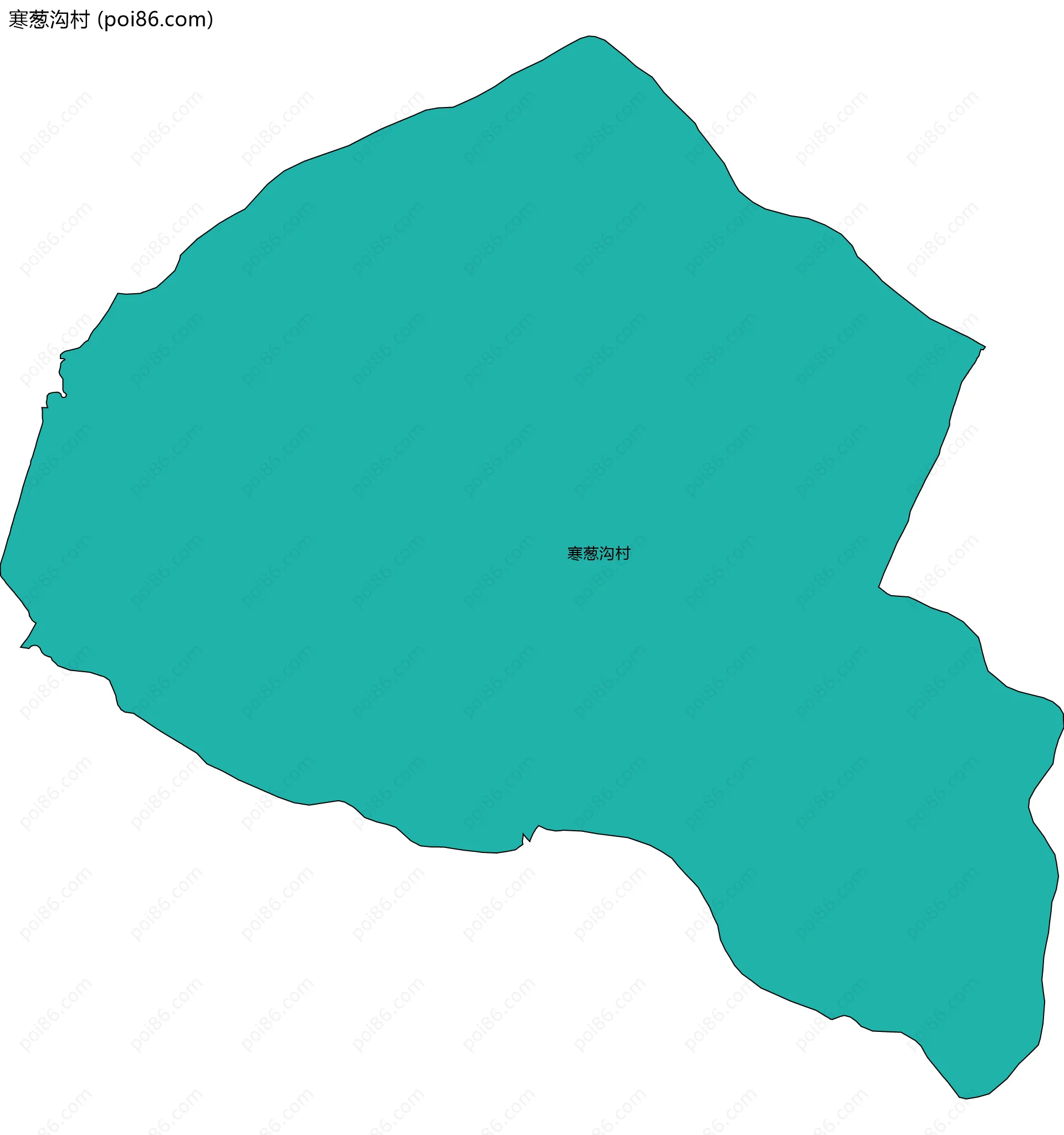 寒葱沟村边界地图