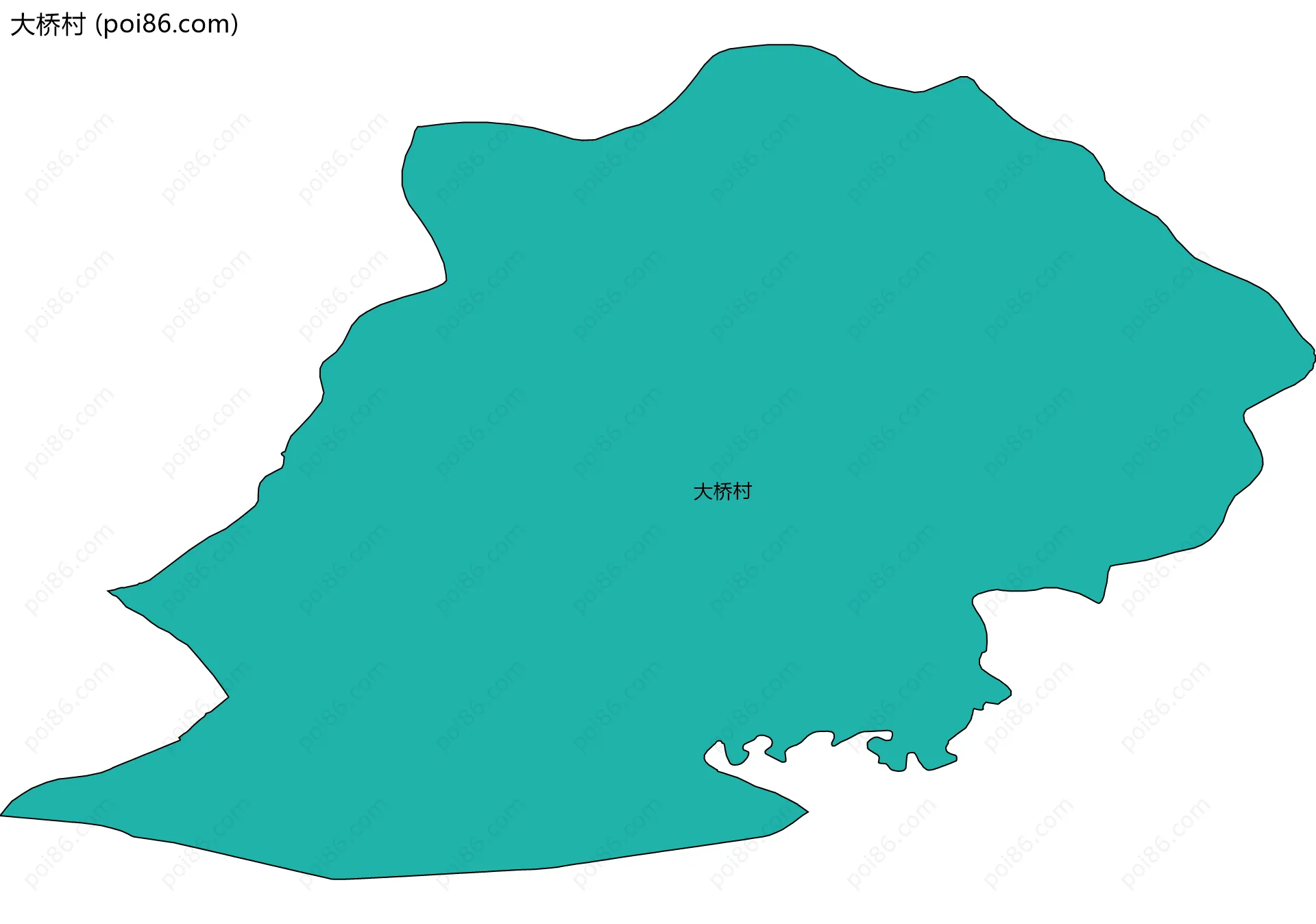 大桥村边界地图