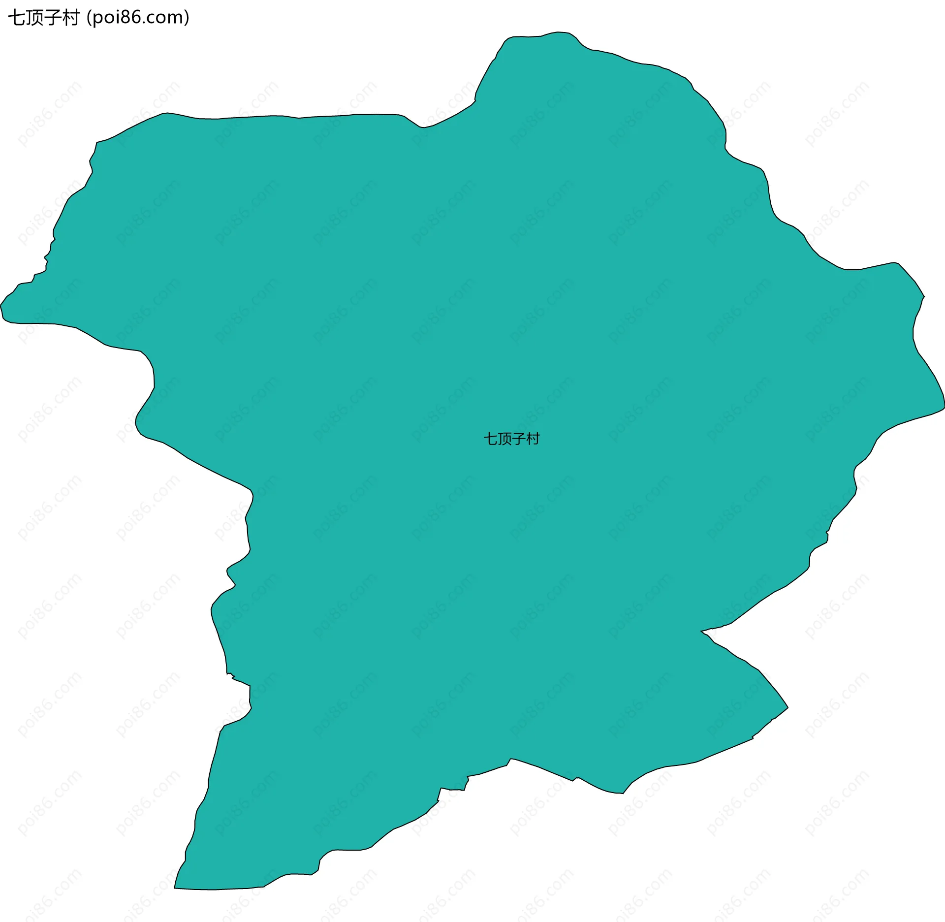 七顶子村边界地图