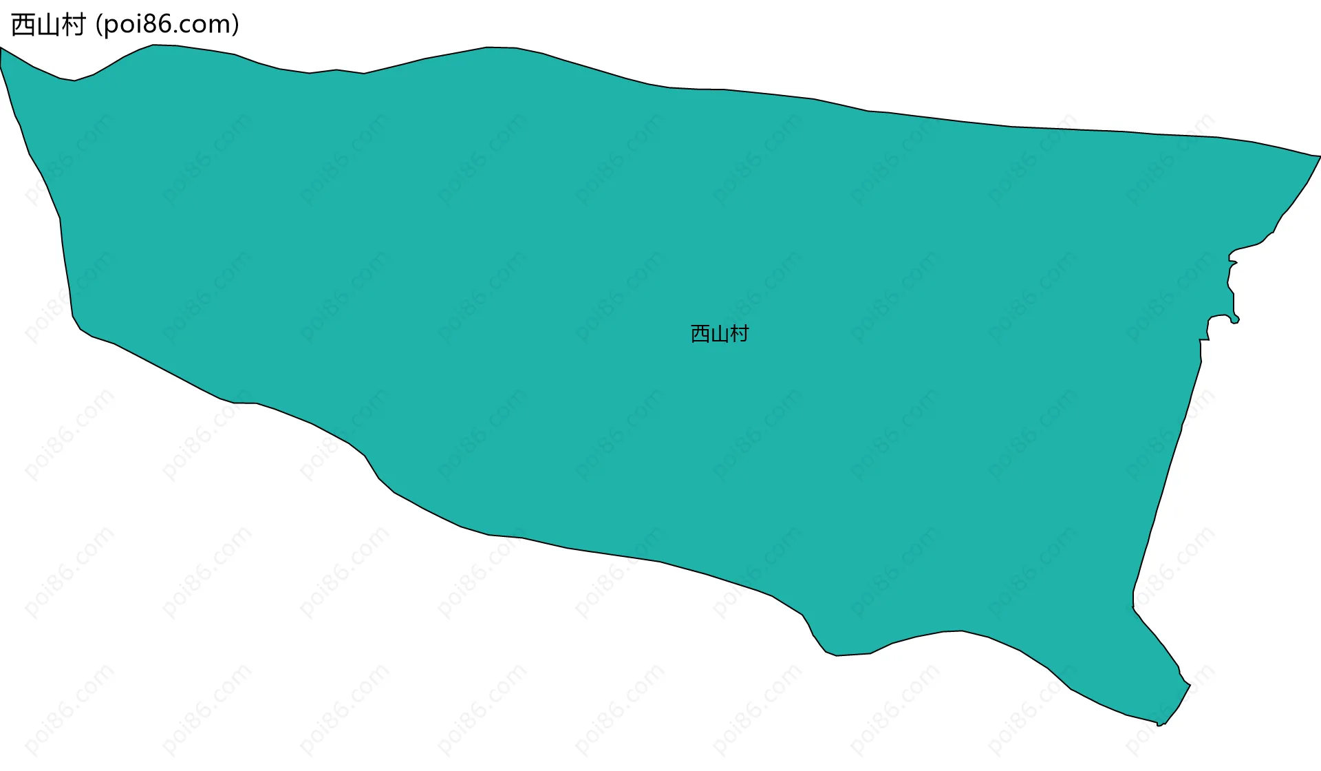西山村边界地图