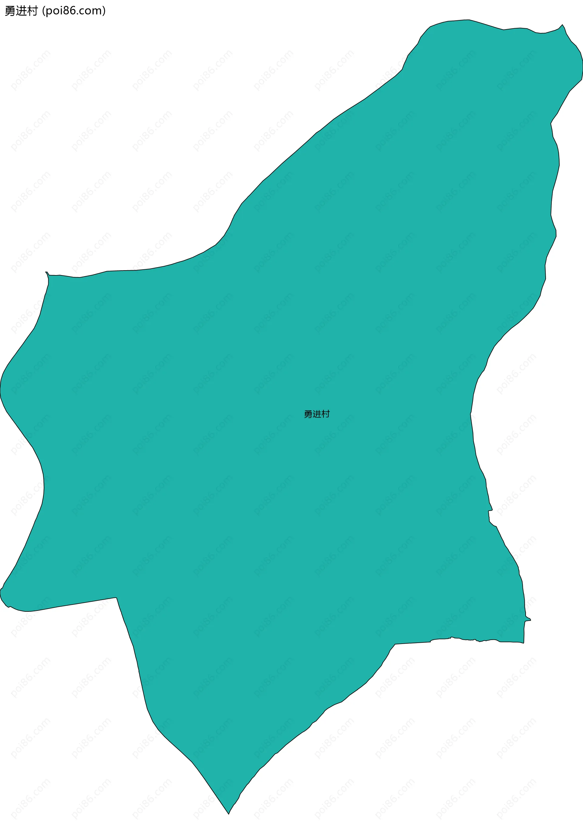 勇进村边界地图