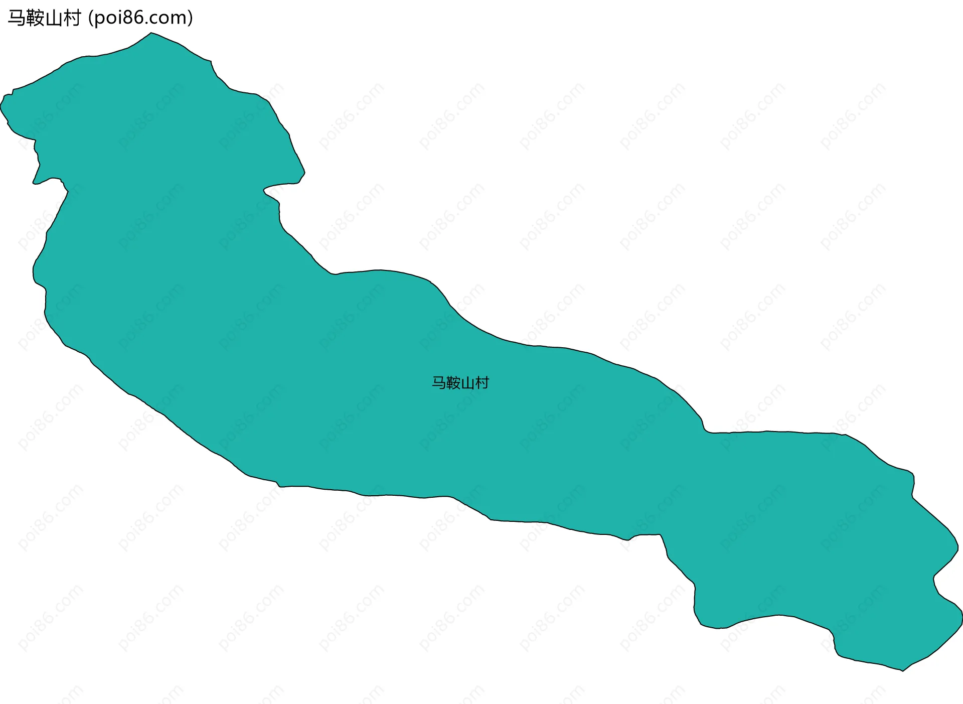 马鞍山村边界地图