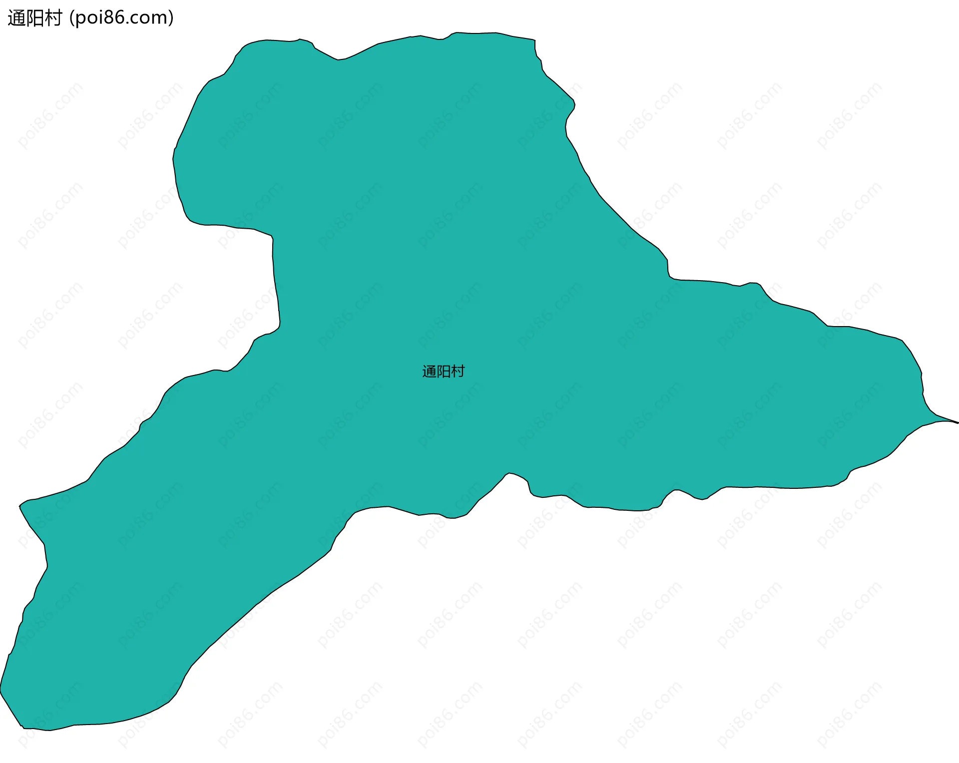 通阳村边界地图