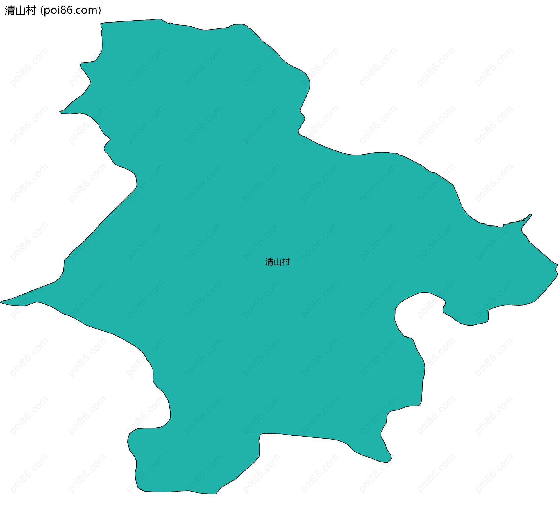 清山村边界地图