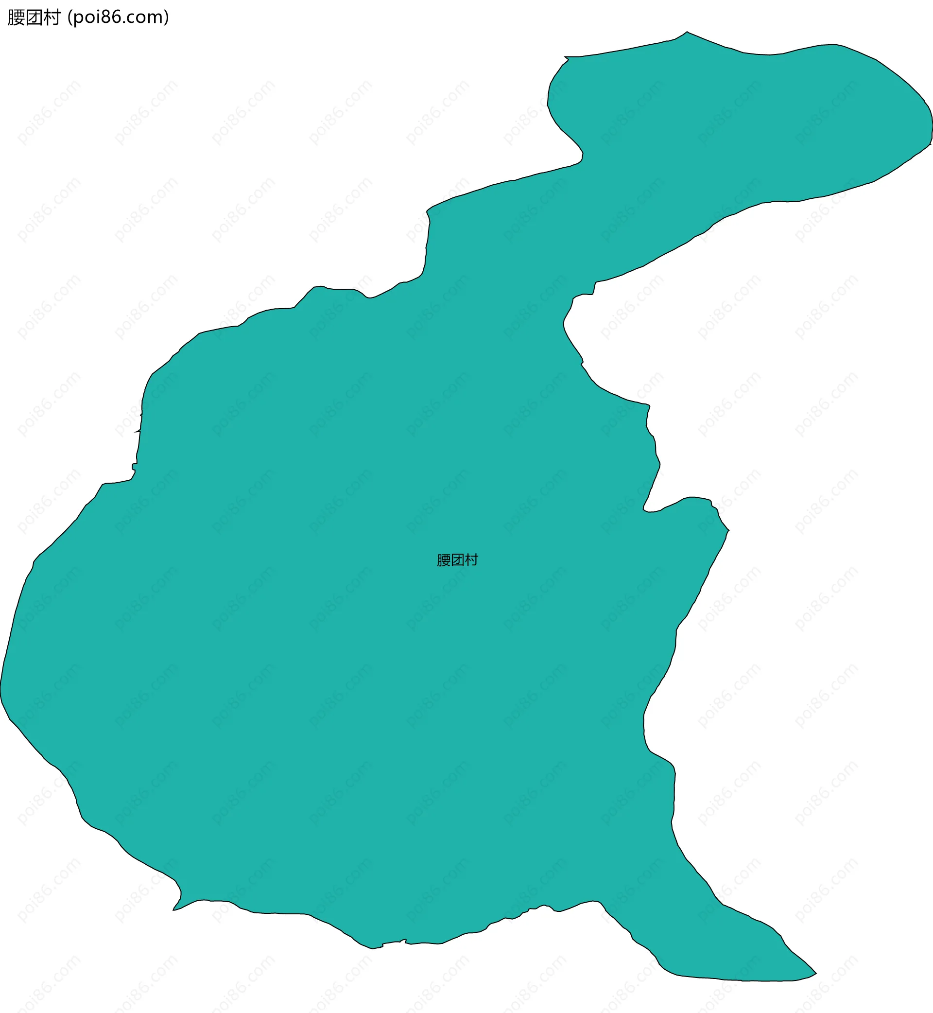 腰团村边界地图