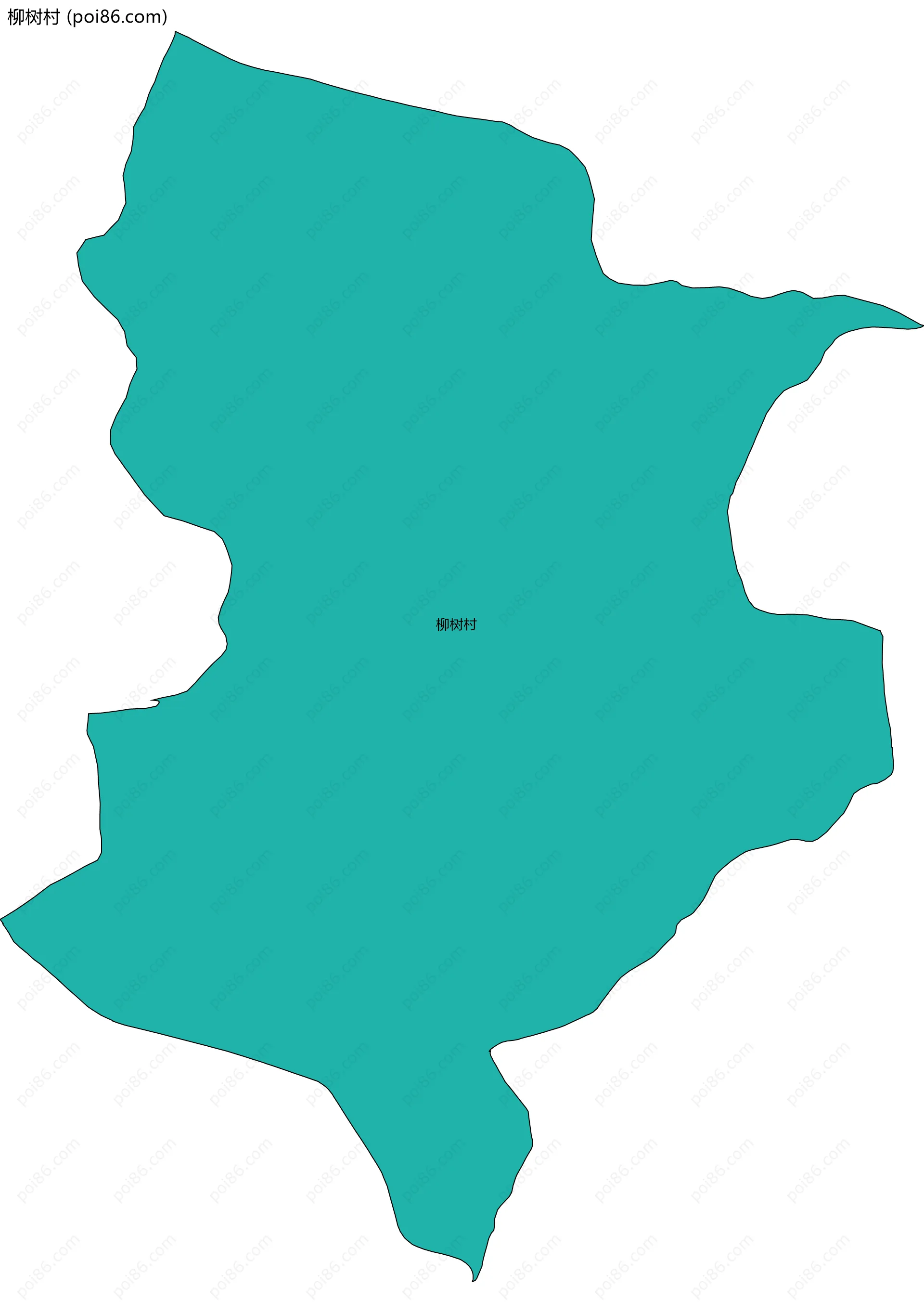 柳树村边界地图