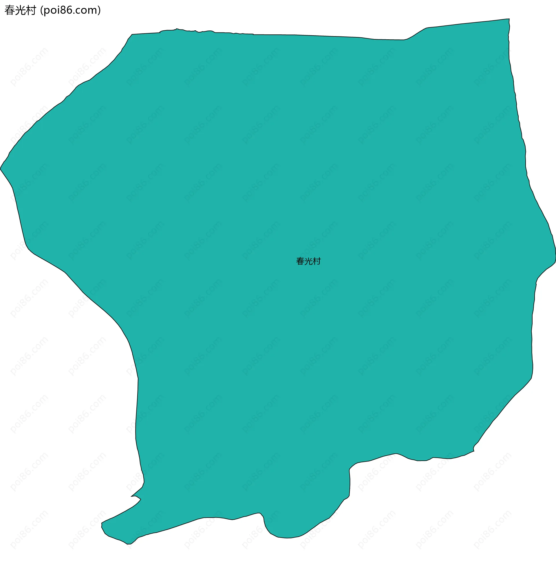 春光村边界地图