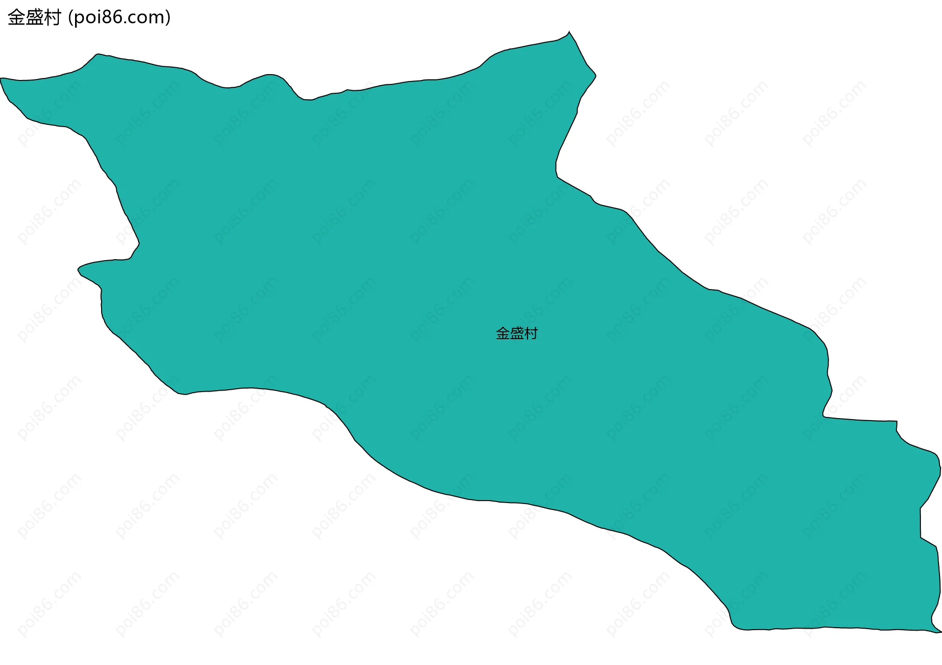 金盛村边界地图