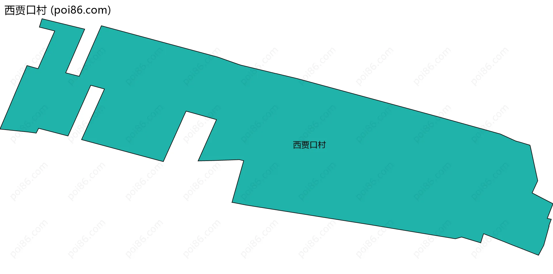 西贾口村边界地图